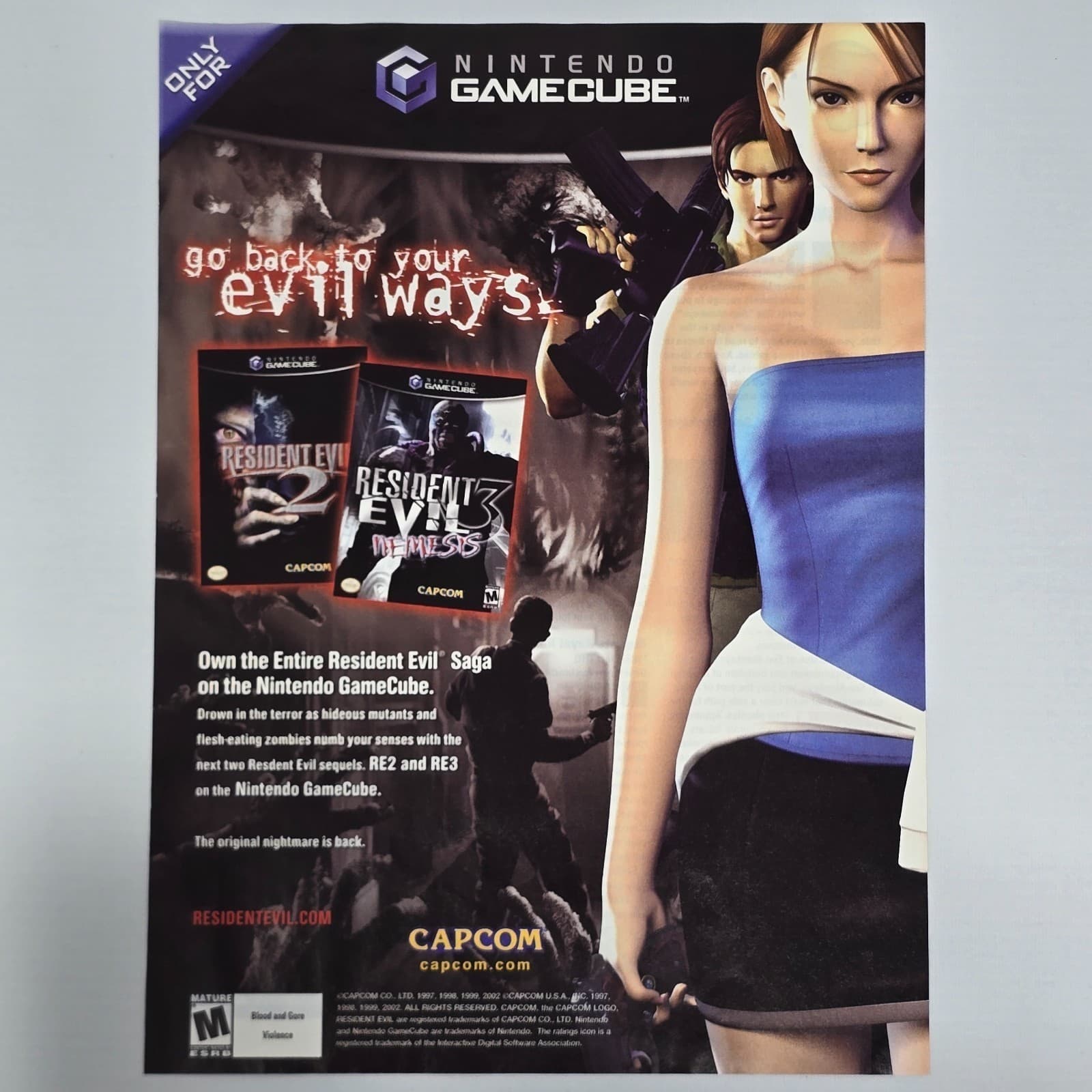 Resident Evil saga GameCube Authentic Magazine Ad