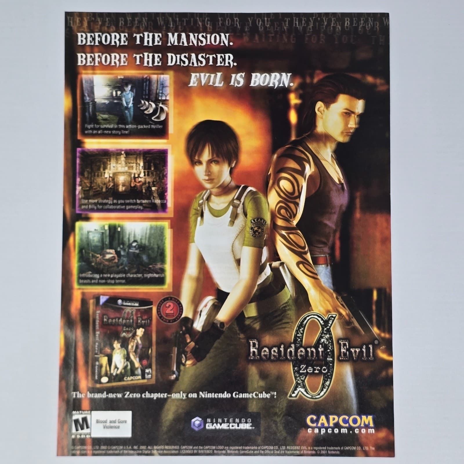 Resident Evil Zero GameCube Authentic Magazine Ad