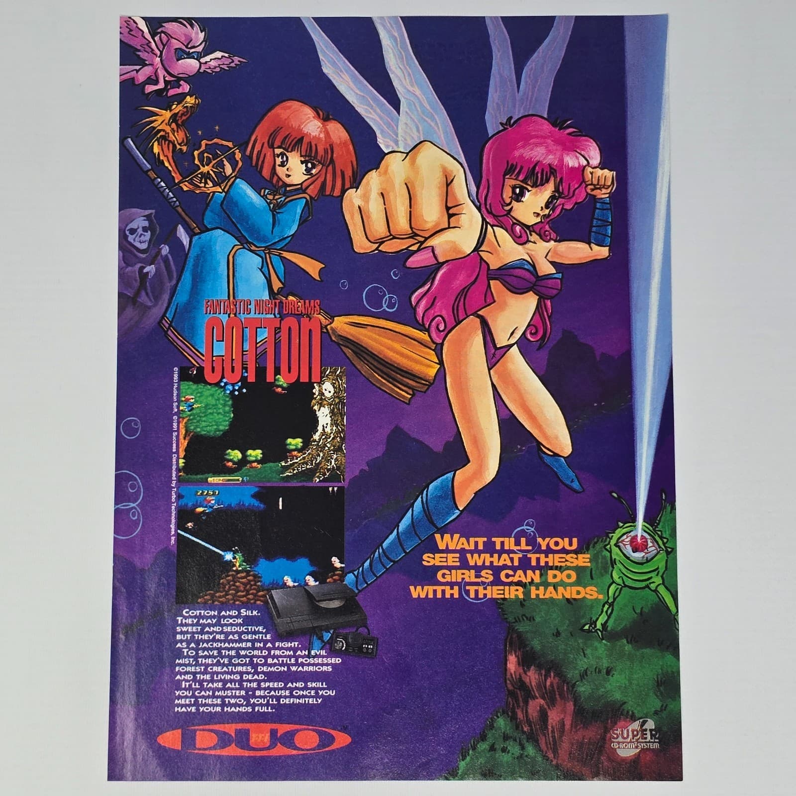 Cotton Fantastic Night Dreams PlayStation PS1 Their Hands Print Ad/Poster