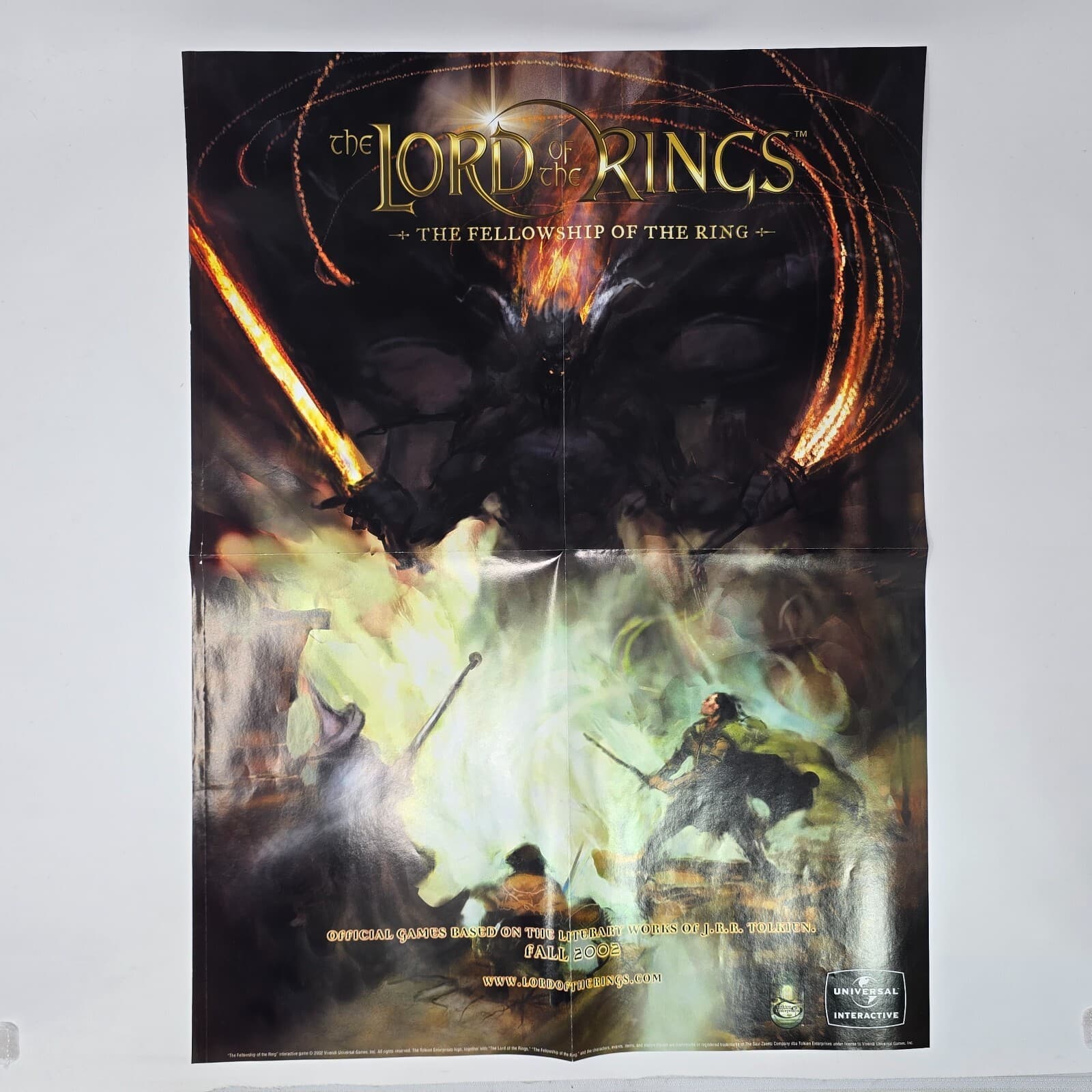 The Lord of the Rings Fellowship Xbox PS2 PC Foldout Print Ad/Poster Promo Art