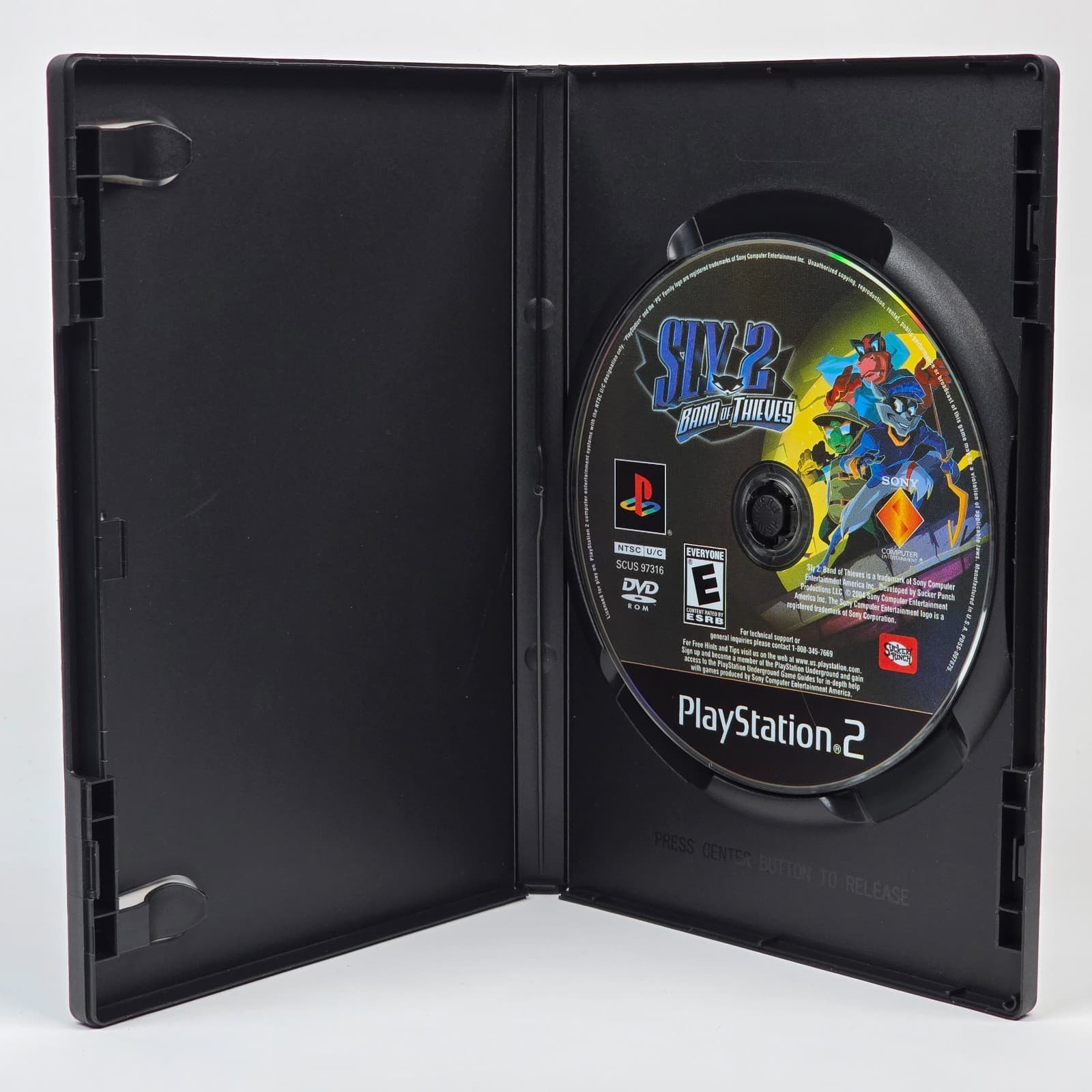 Sly 2: Band of Thieves (PlayStation 2 PS2) Black Label Case & Disc - Thumbnail 2
