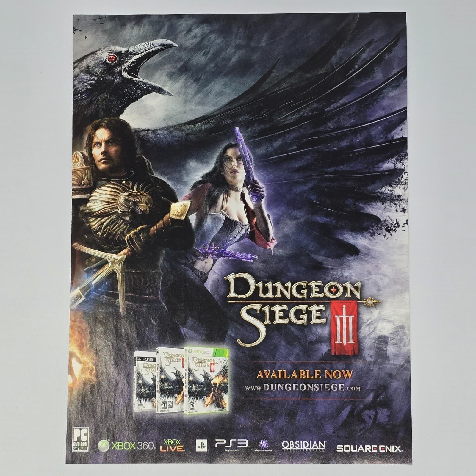 Dungeon Siege 3 Xbox 360 PlayStation 3 PS3 PC Now Print Ad/Poster