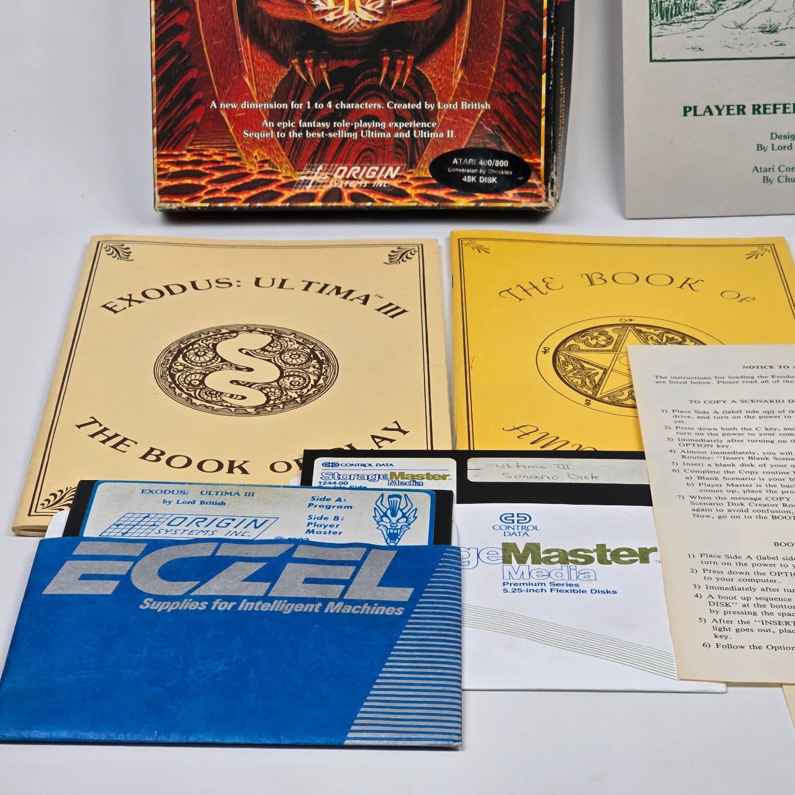 Ultima III 3: Exodus (Atari 400 800 XL XE) Floppy Disk NO MAP (BOOT ERROR) - Thumbnail 2