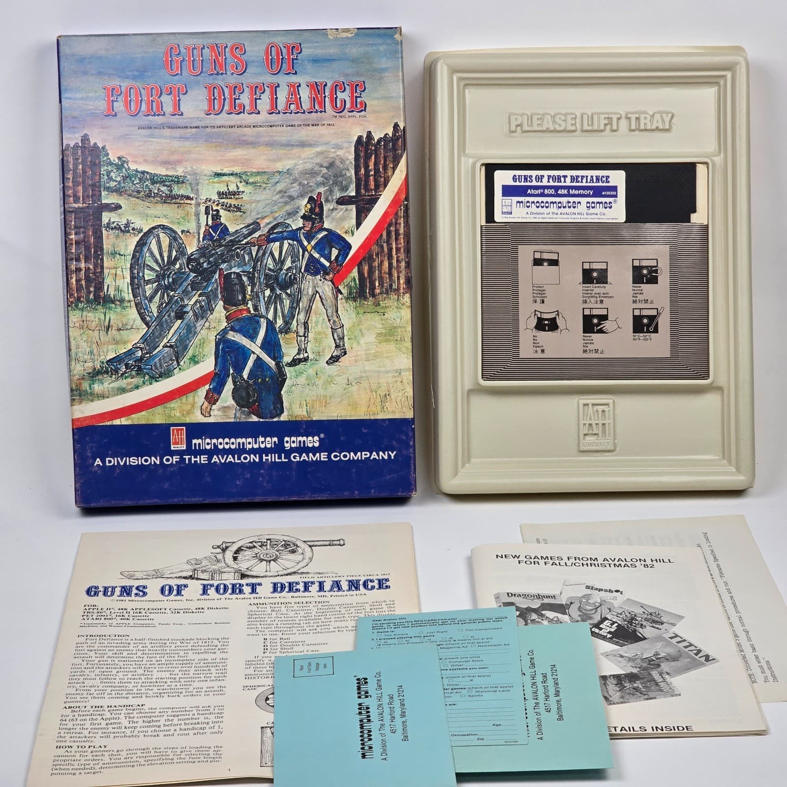 Close Assault & Guns of Fort Defiance LOT (Atari 400 800 XL XE) CIB (BOOT ERROR) - Thumbnail 3