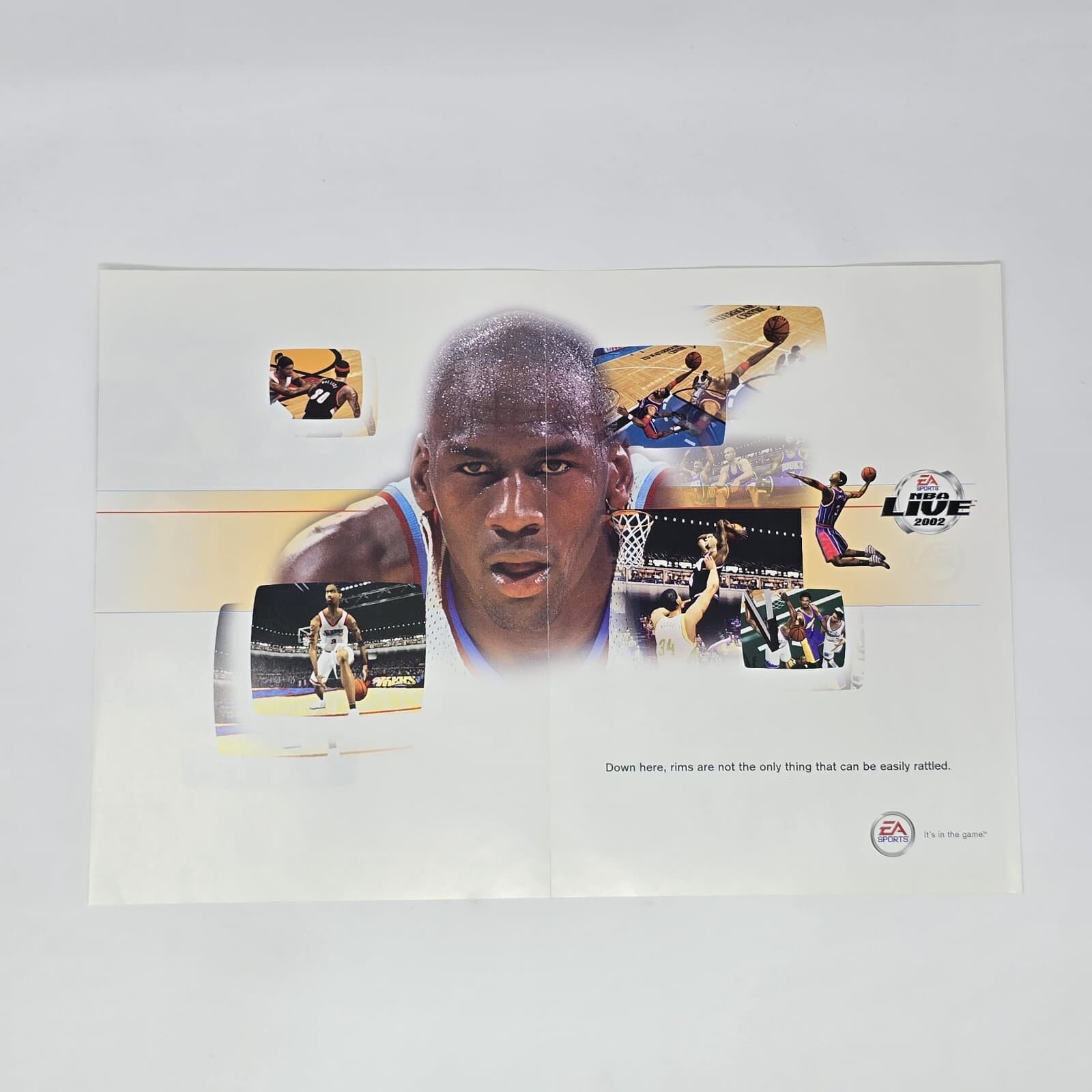 NBA Live 2002 Michael Jordan EA Fold Out Print Ad/Poster Official Promo Art