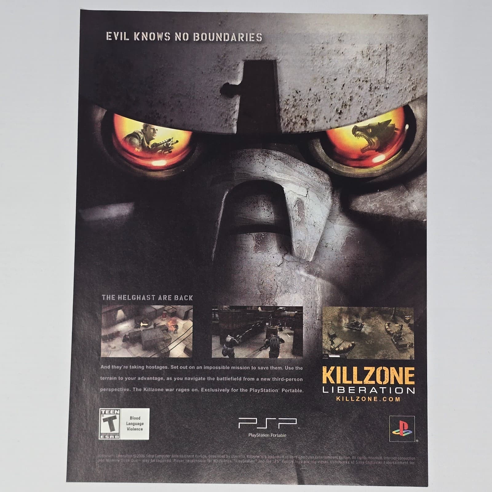 Kill Zone Liberation PSP Boundaries Print Ad/Poster