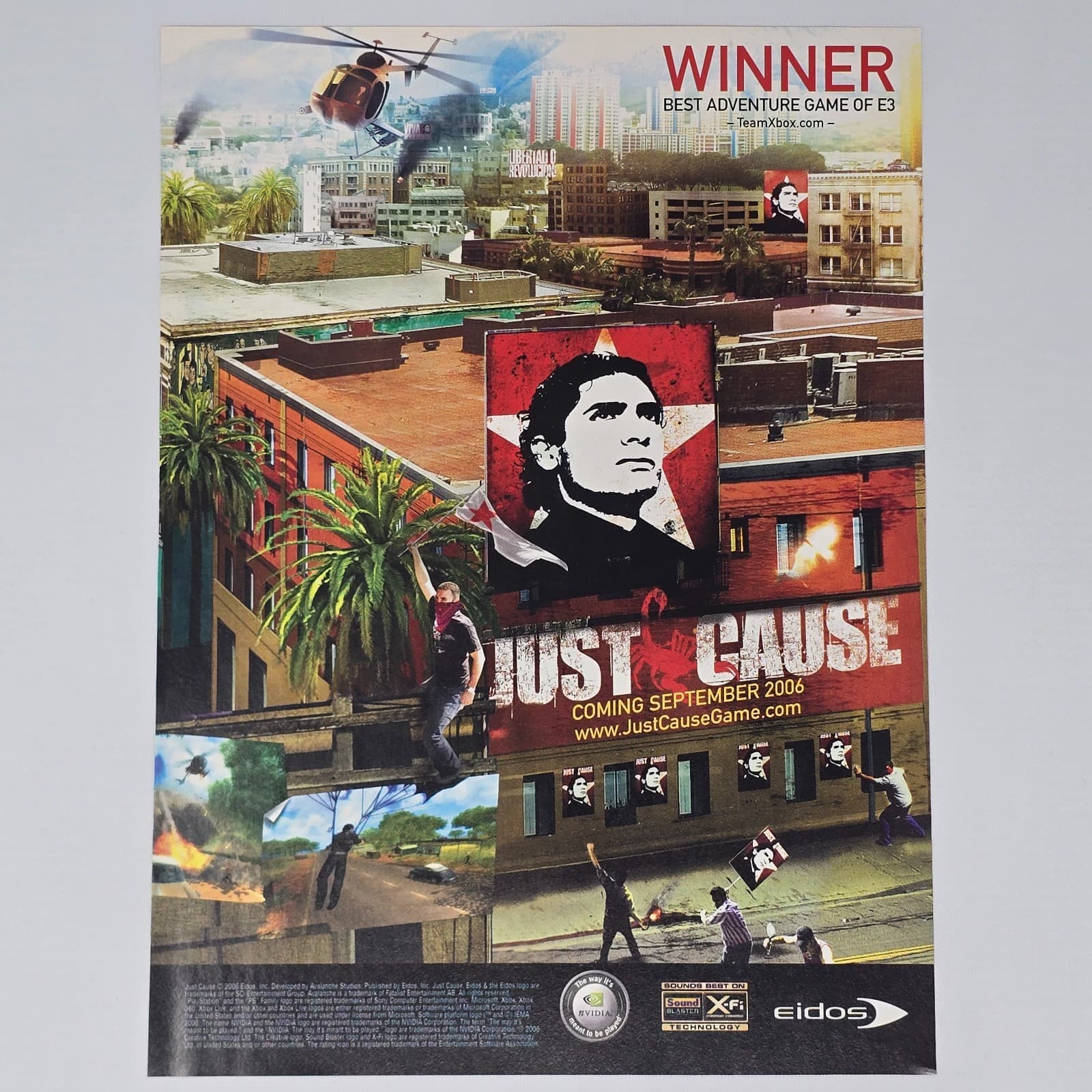 Just Cause Xbox PlayStation 2 PS2 PC Best Adventure Print Ad/Poster