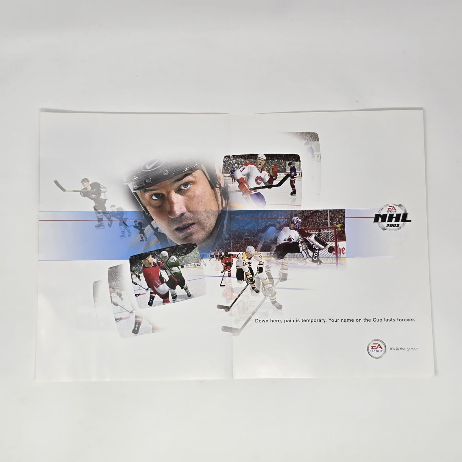 NHL 2002 EA Sports Fold Out Print Ad/Poster Official Promo Art