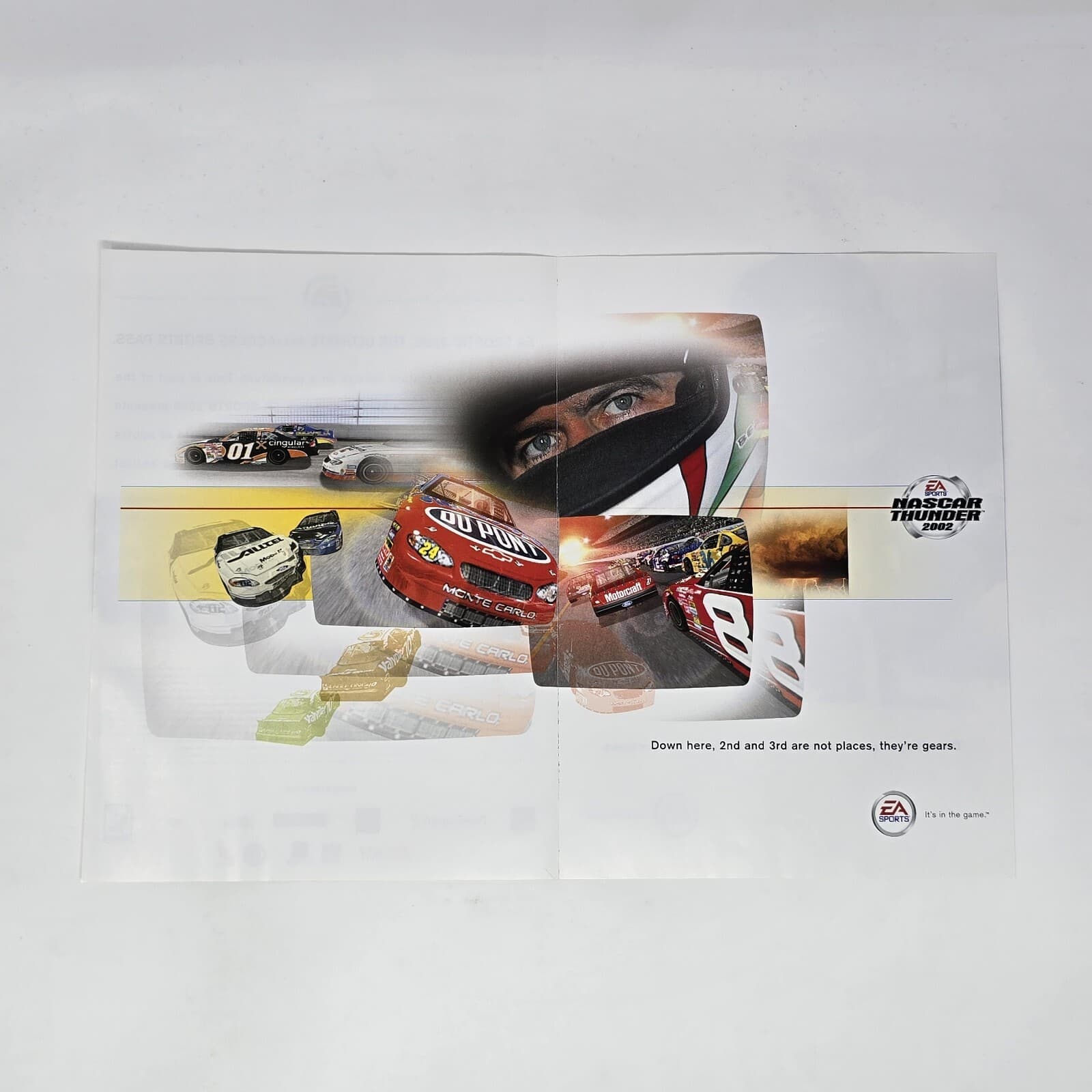 NASCAR Thunder 2002 EA Sports Fold Out Print Ad/Poster Official Promo Art