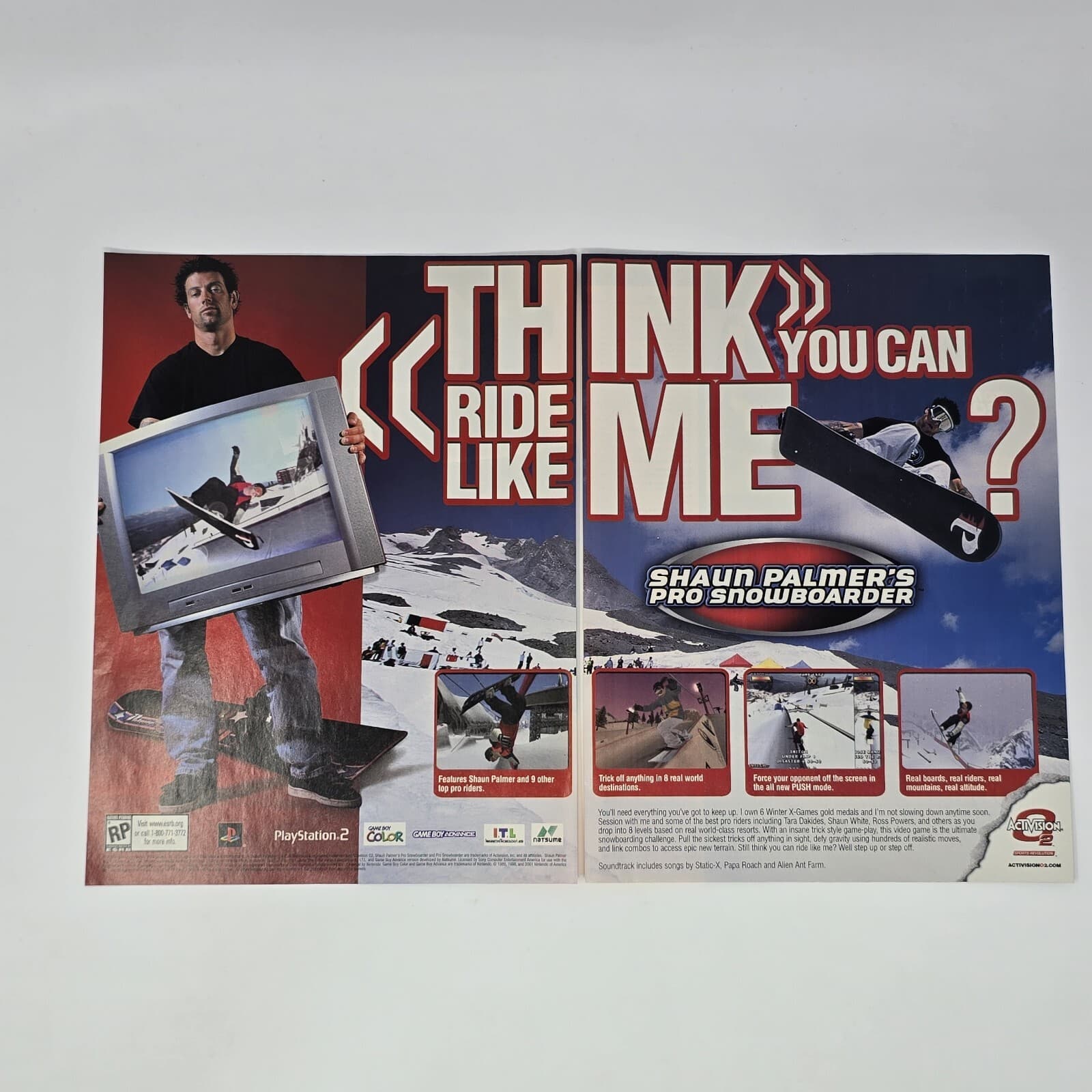 Shaun Palmer's Pro Snowboarder Ride Like Me Print Ad/Poster Official Promo Art