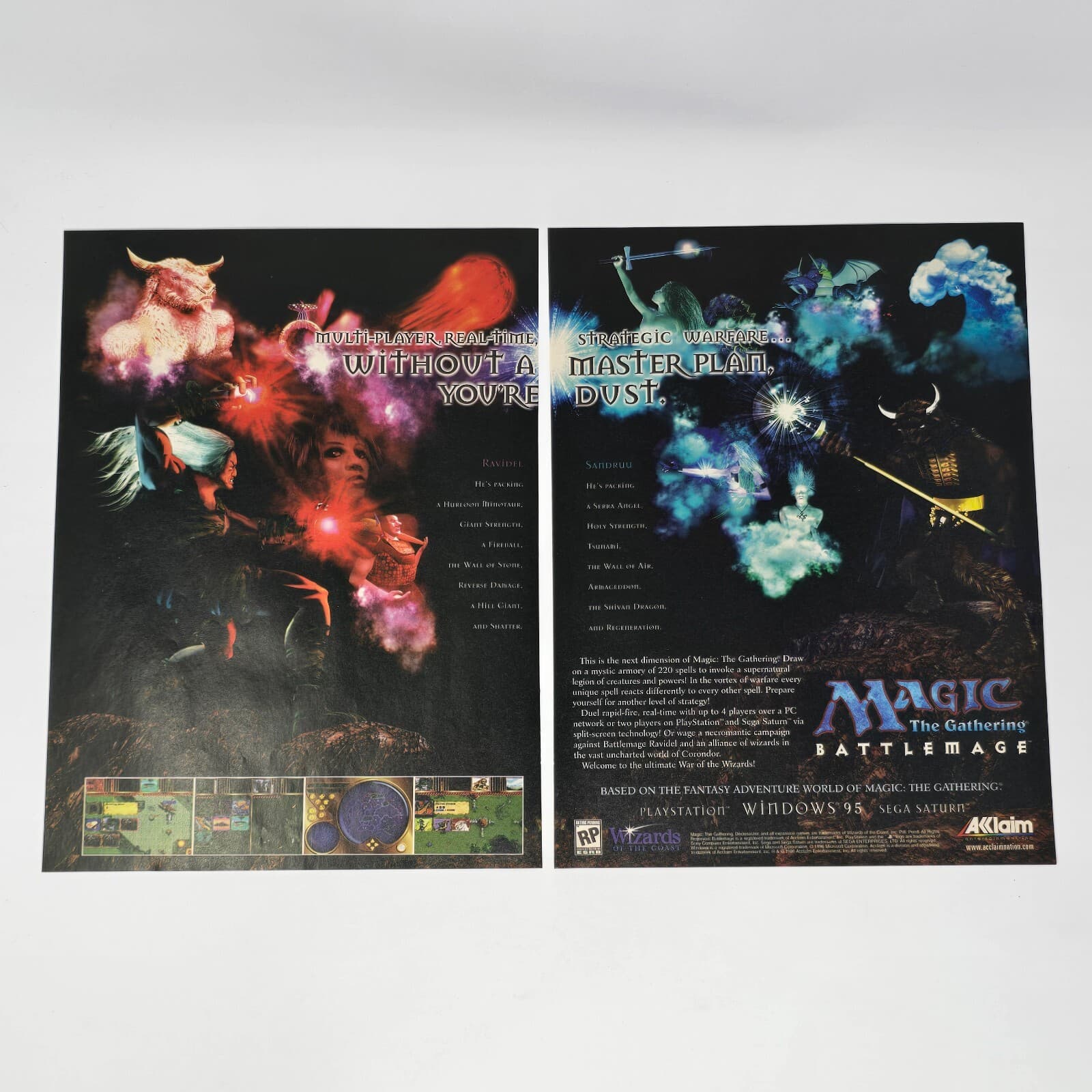 Magic The Gathering Battlemage PS1 PC Saturn Dust Print Ad/Poster Promo Art