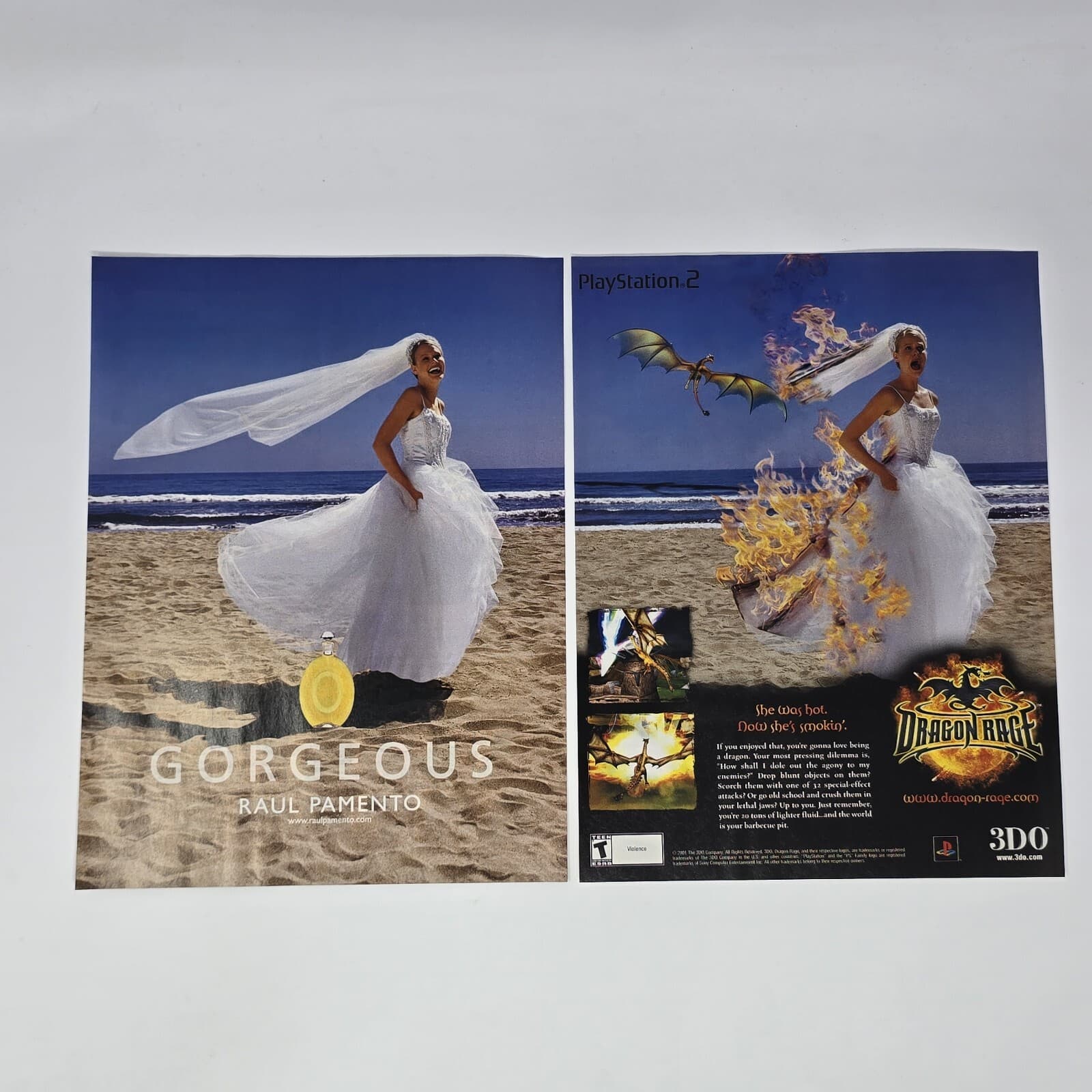 Dragon Rage Now She's Smokin PlayStation PS1 Print Ad/Poster Official Promo Art