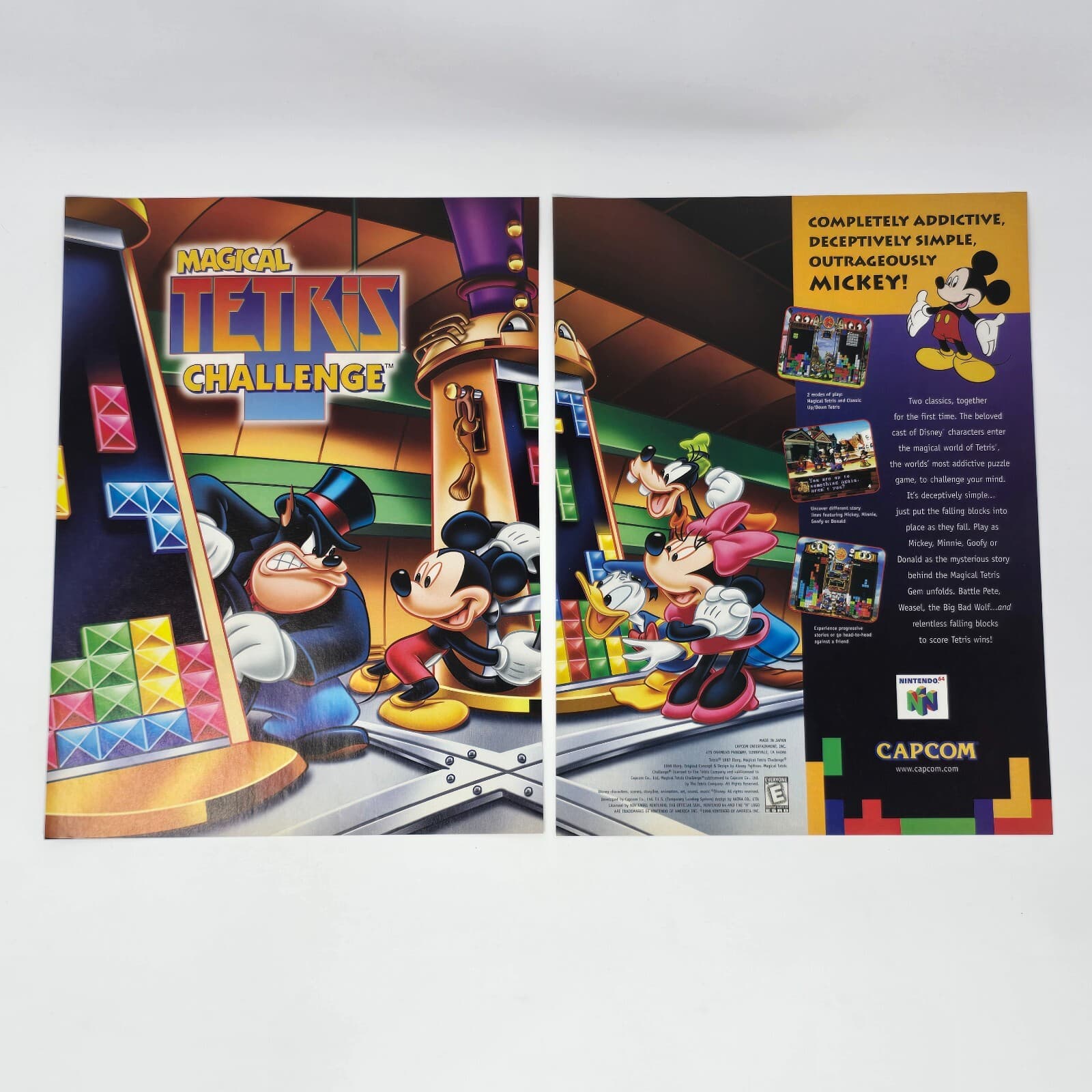 Magical Tetris Challenge Nintendo 64 N64 Addictive Print Ad/Poster Promo Art