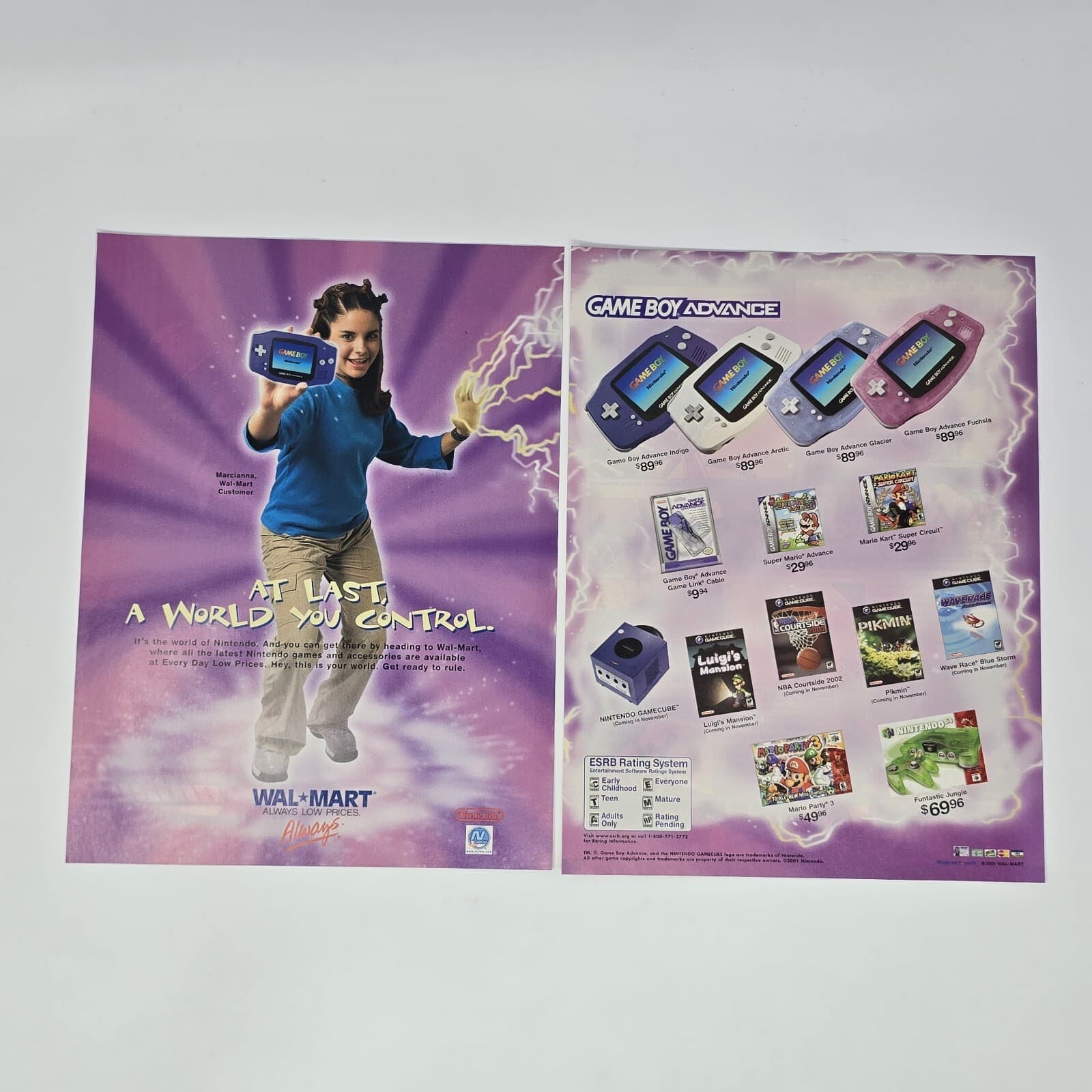 Wal-Mart Nintendo World You Control PURPLE Print Ad/Poster Official Promo Art