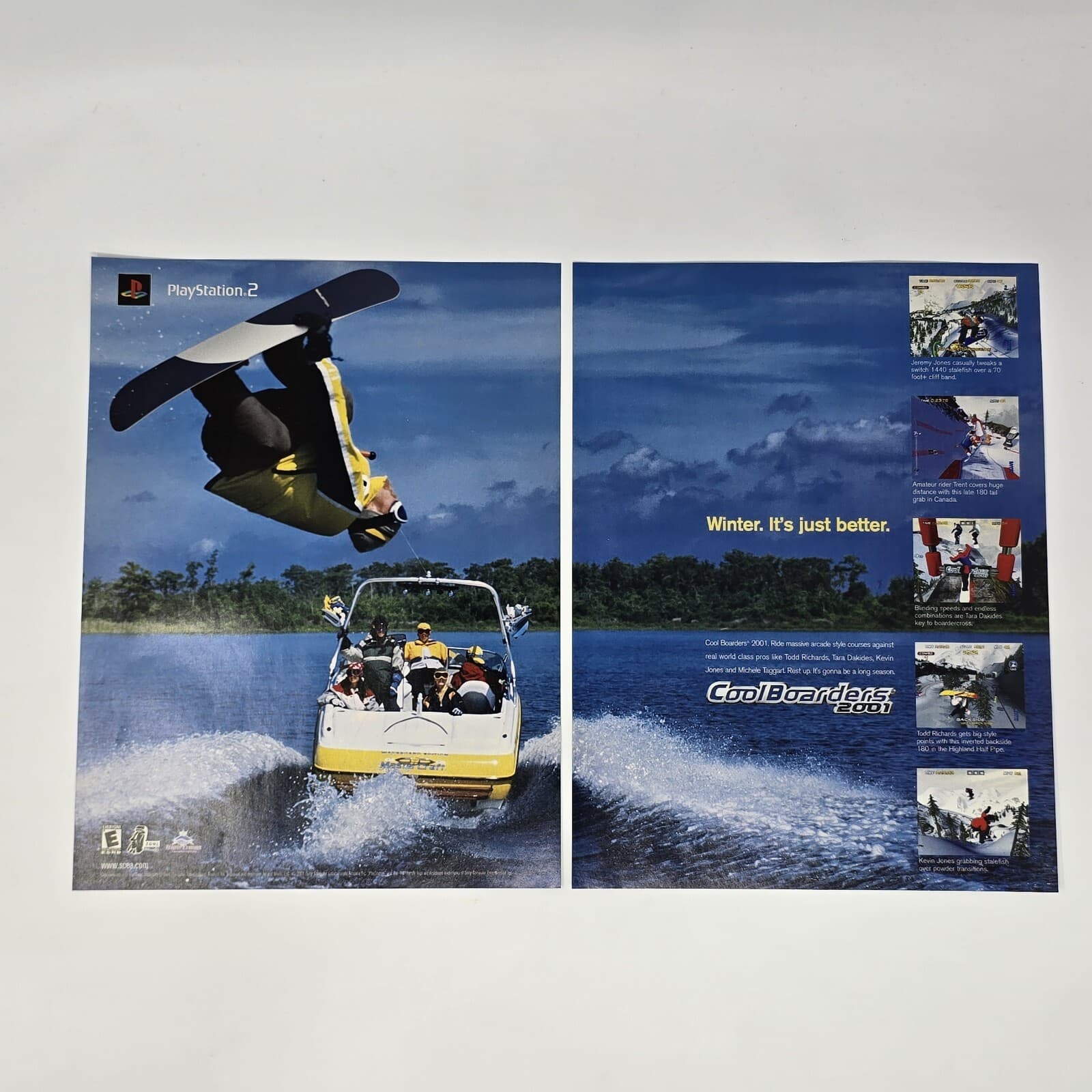 Cool Boarders 2001 PS2 It's Just Better Print Ad/Poster Official Promo Art