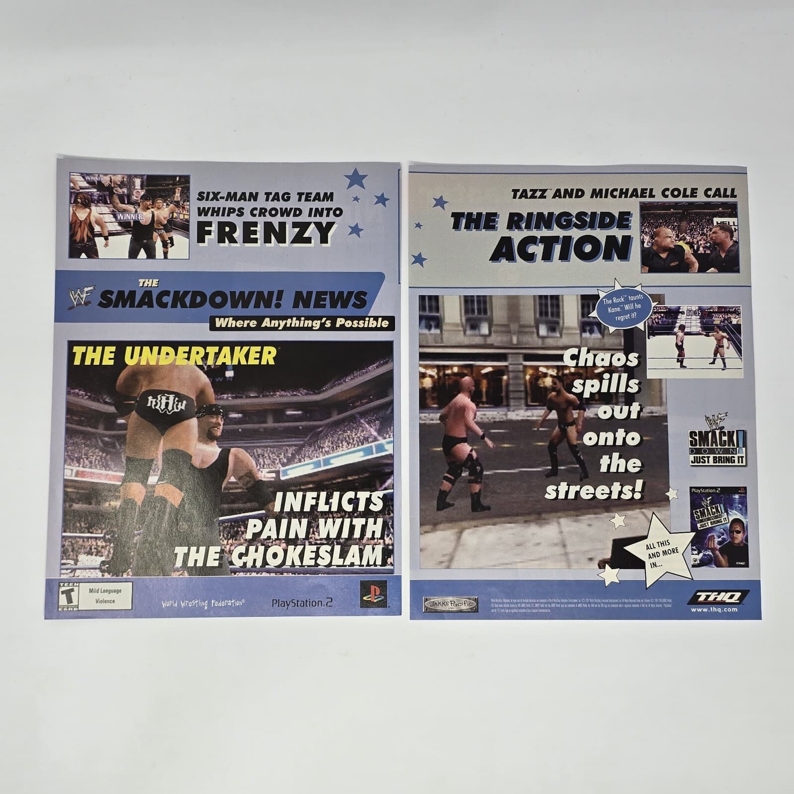 WWF Smackdown Bring It PS2 PlayStation 2 News Print Ad/Poster Official Promo Art