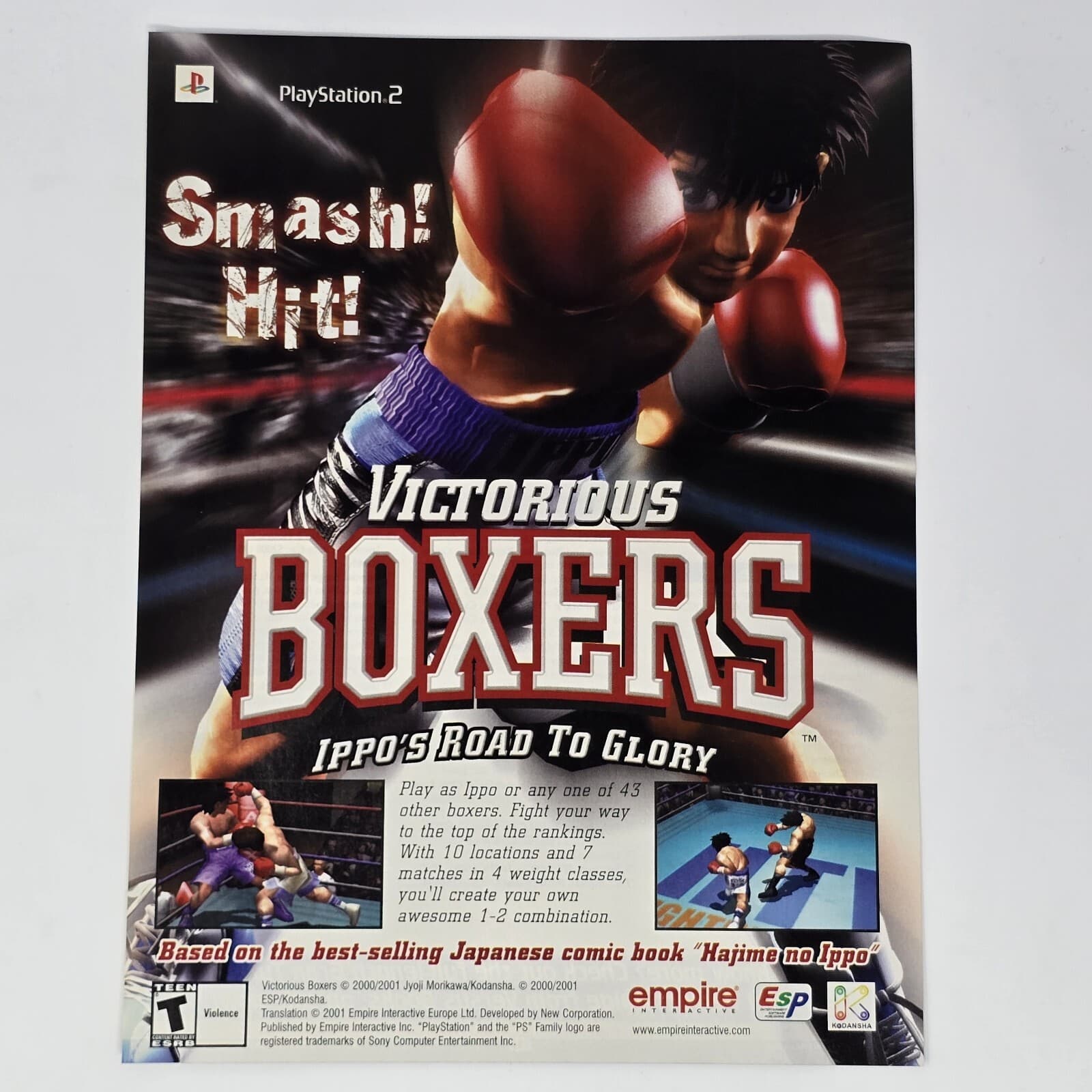 Victorious Boxers PlayStation 2 PS2 Smash Hit Print Ad/Poster Official Promo Art