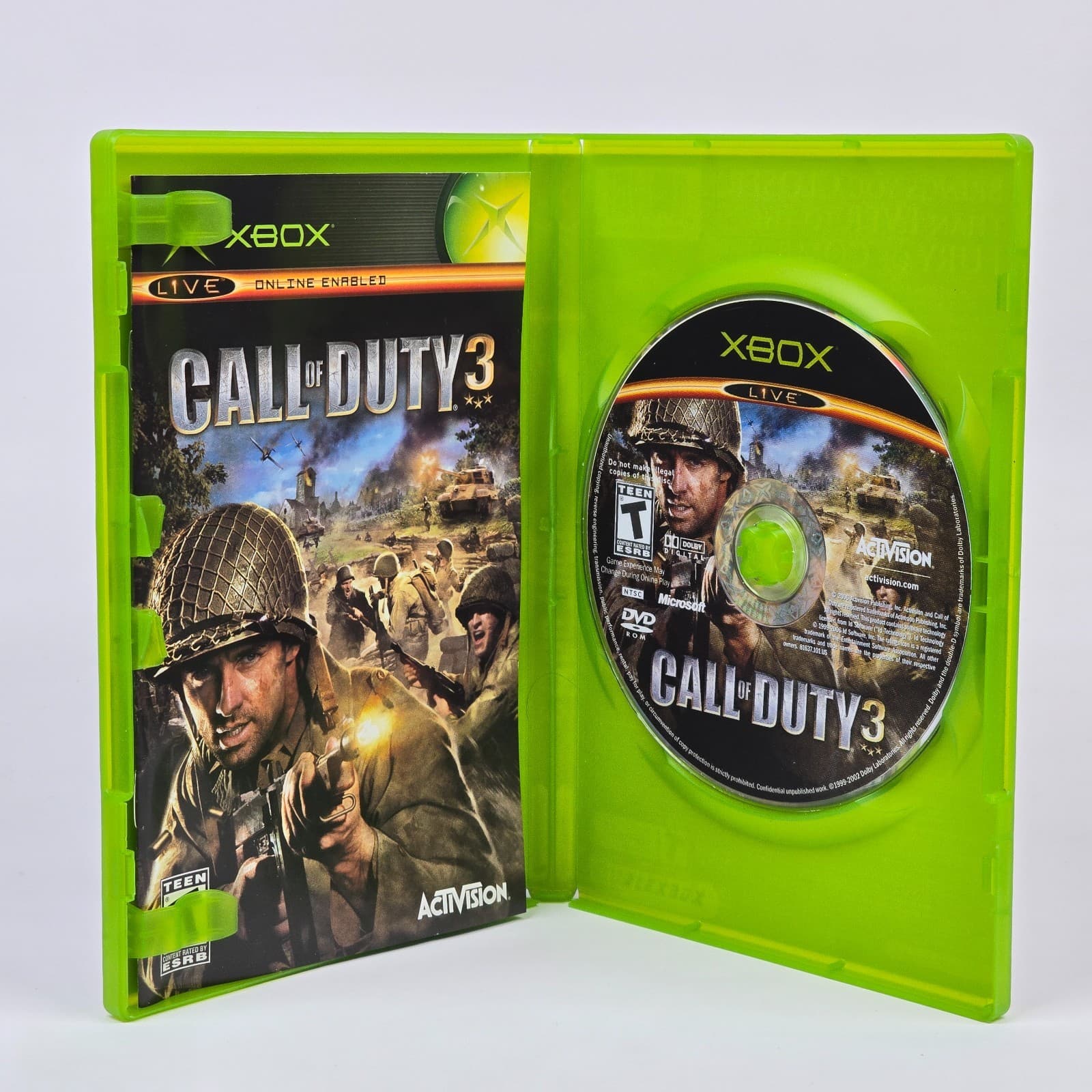 Call of Duty 3 (Original Xbox) Black Label CIB COMPLETE & TESTED - Thumbnail 2