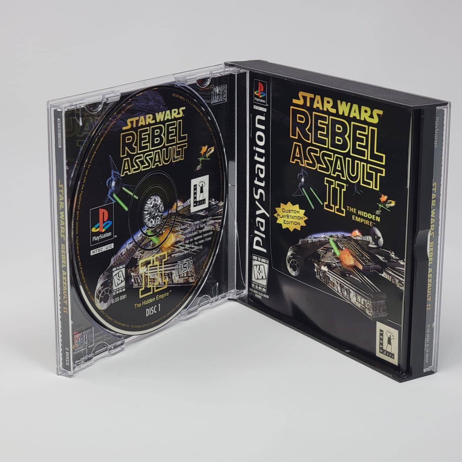Star Wars: Rebel Assault II 2 (PlayStation 1 PS1) Black Label CIB & TESTED - Thumbnail 2