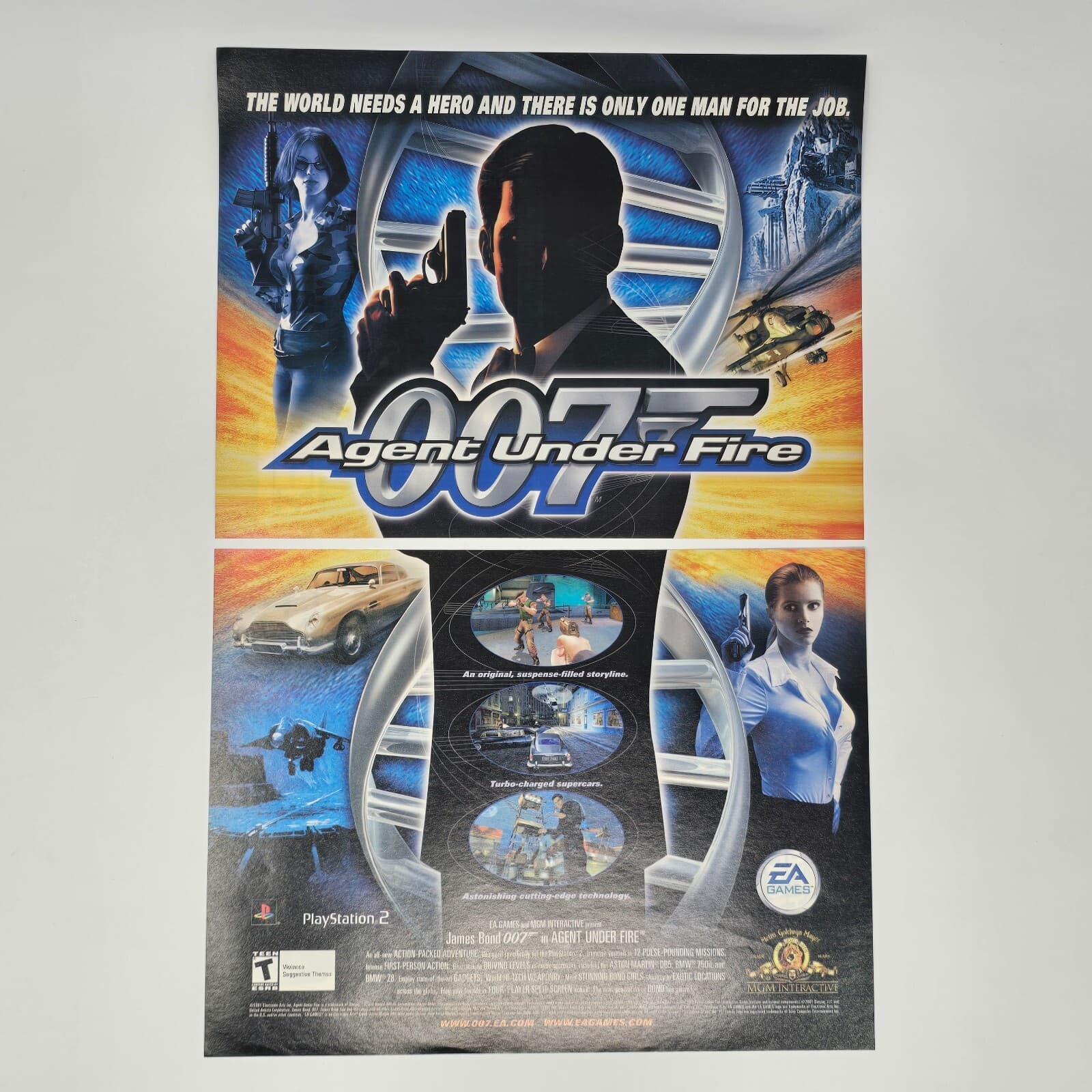 007 Agent Under Fire PS2 Xbox GC The World Print Ad/Poster Official Promo Art