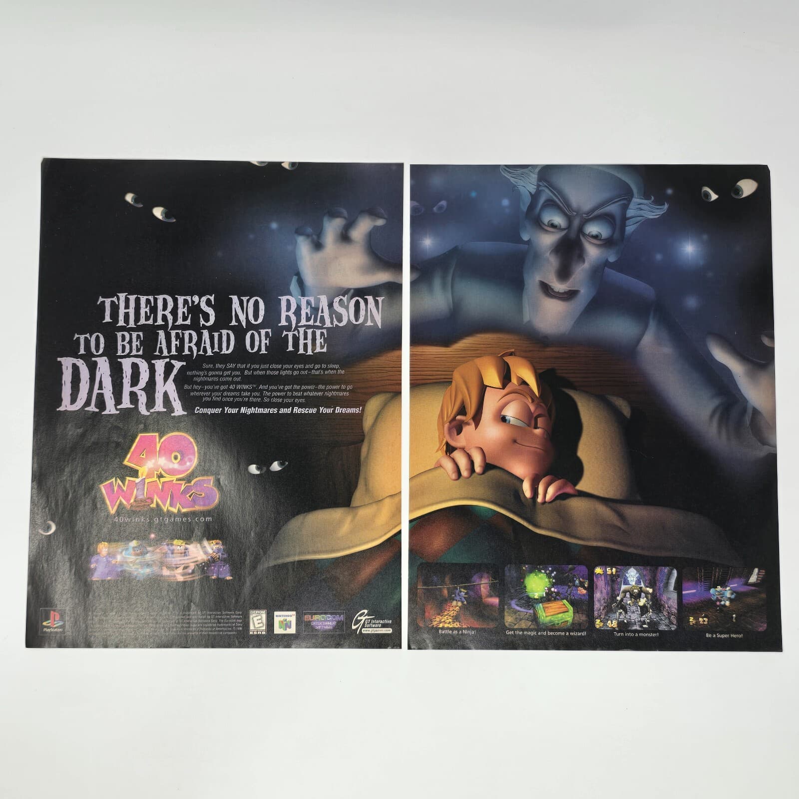 40 Winks Sony PS1 Nintendo 64 N64 No Reason Print Ad/Poster Official Promo Art