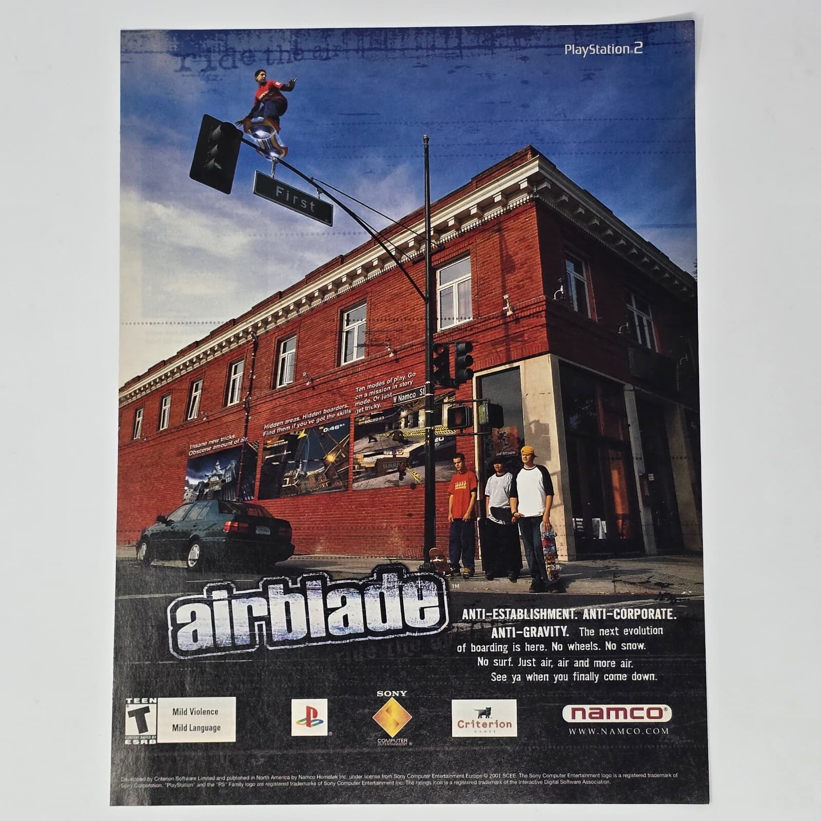 Airblade Sony PlayStation 2 PS2 Anti-Gravity Print Ad/Poster Official Promo Art