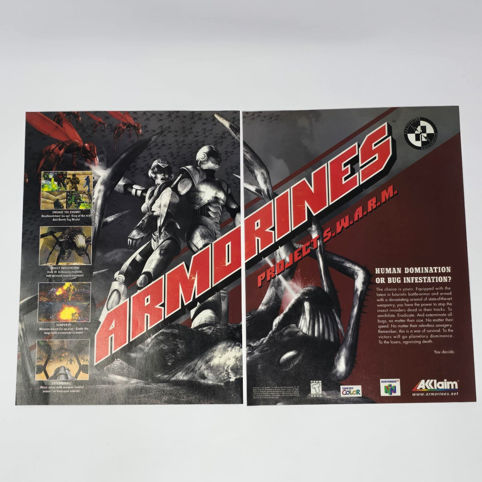 Armorines N64 GameBoy Color Domination Print Ad/Poster Official Promo Art