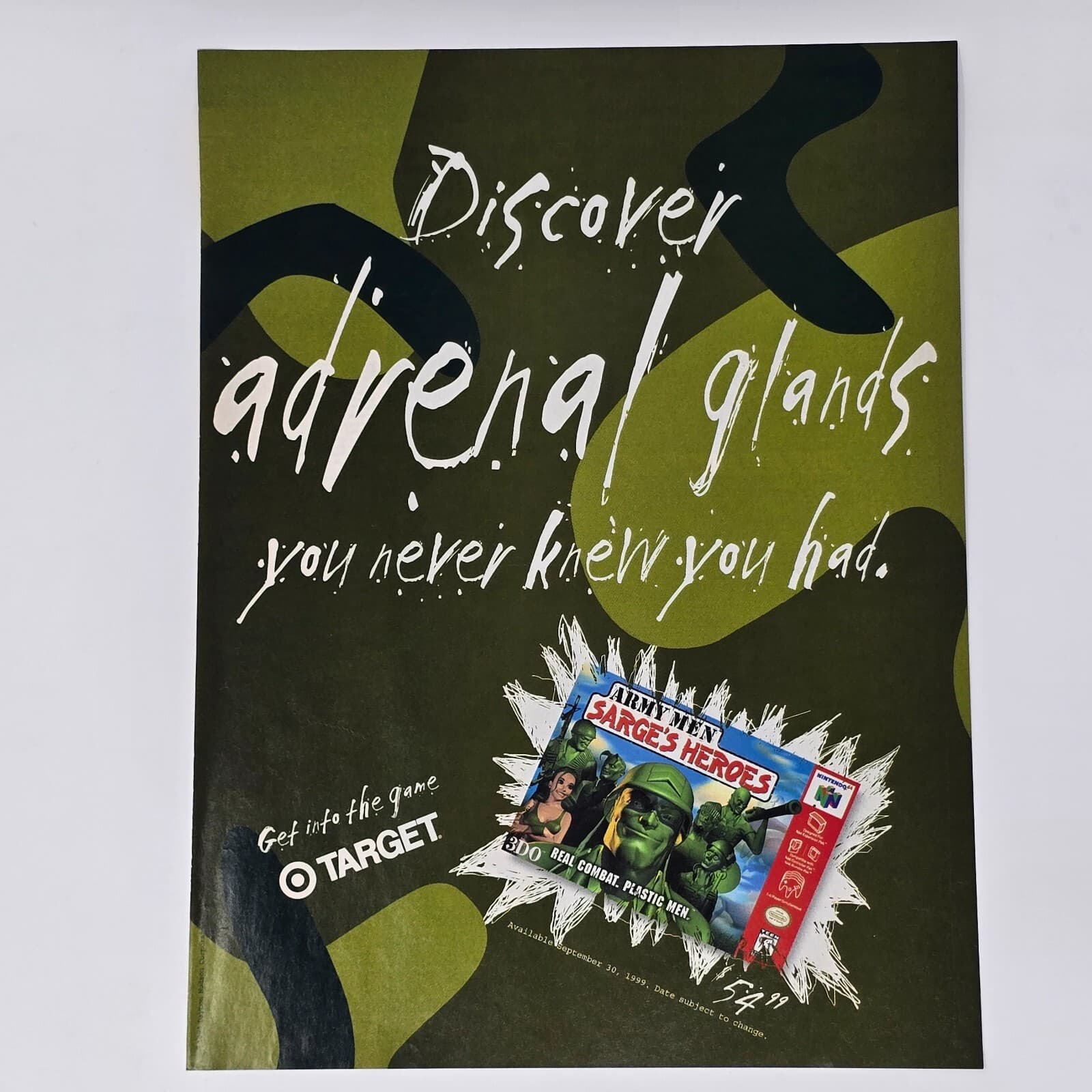 Army Men Sarges Heros N64 Target Discover Print Ad/Poster Official Promo Art