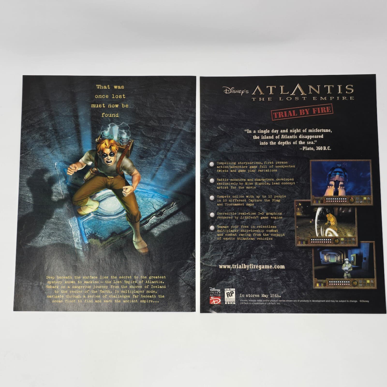 Atlantis Lost Empire PS1 GameBoy Trial Print Ad/Poster Official Promo Art