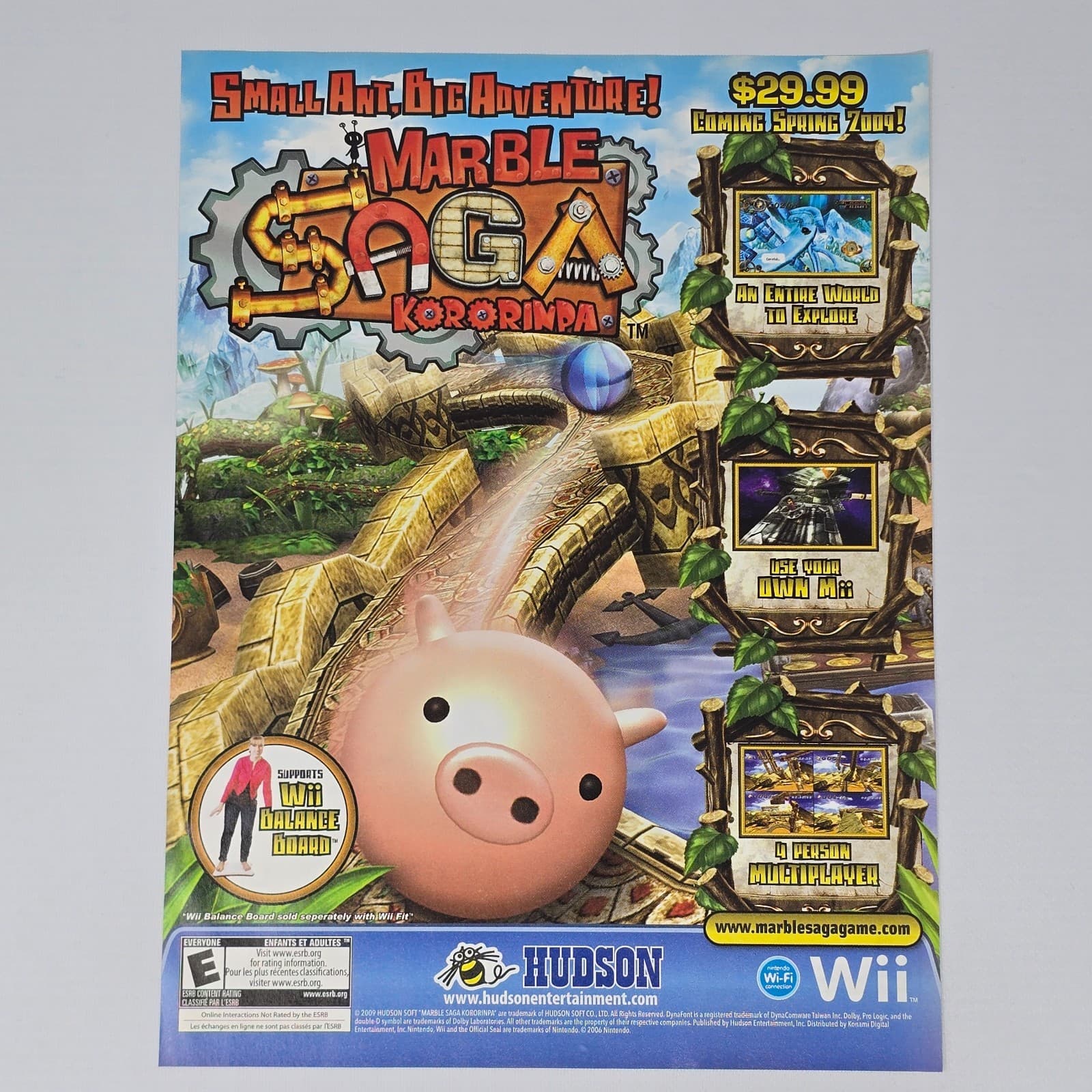 Marble Saga Kororinpa Wii Small Ant Print Ad/Poster