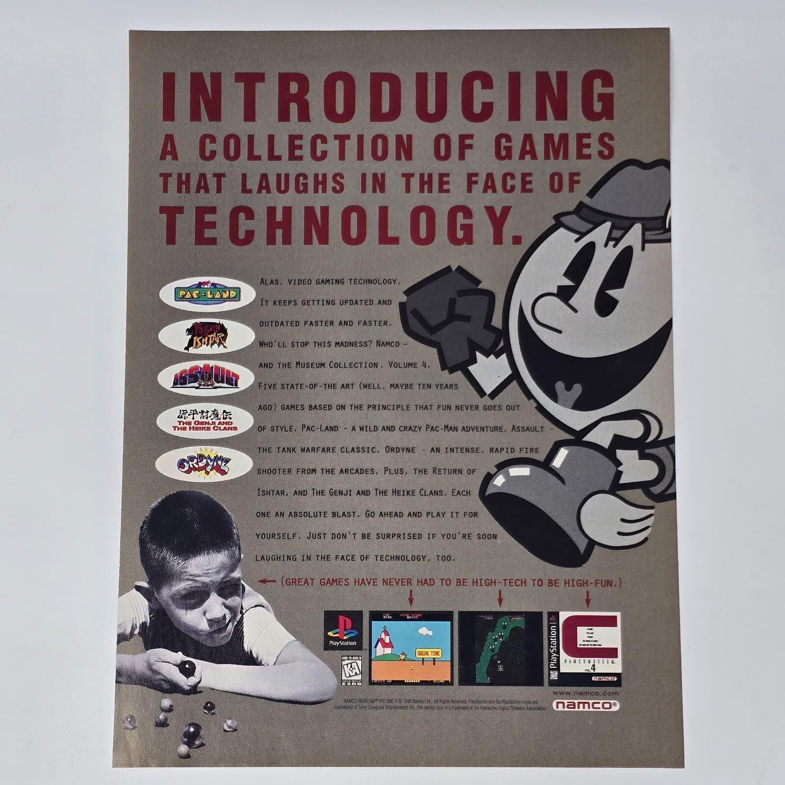 Namco Museum Vol 4 PlayStation 1 PS1 Pac-Man Pac-Land Print Ad/Poster Promo Art