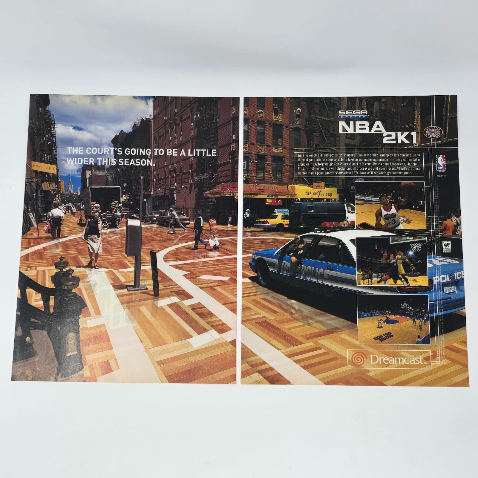 NBA 2K1 Sega Dreamcast Little Wider Print Ad/Poster Promo Art