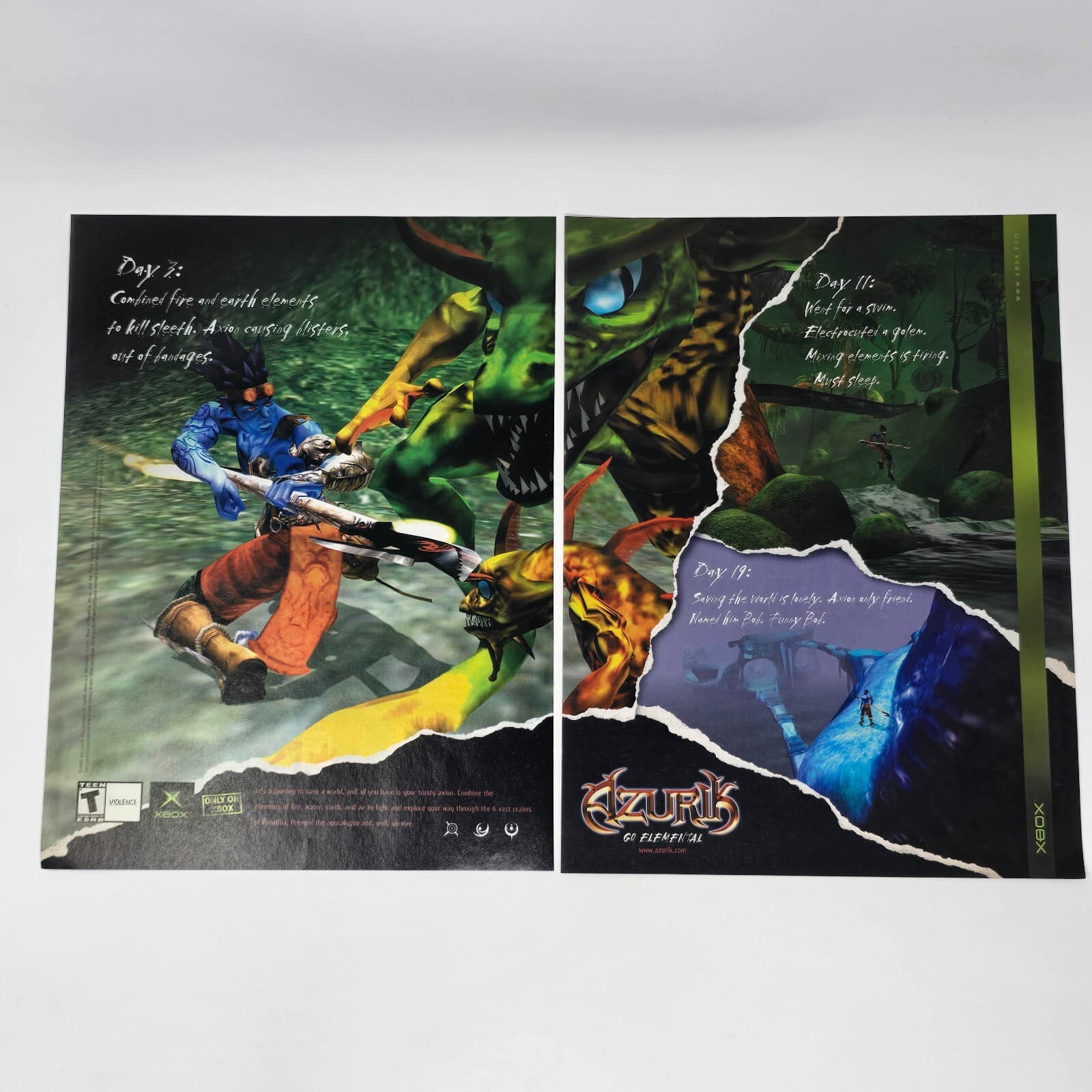 Azurik Go Elemental Xbox Day 3 Print Ad/Poster Official Promo Art