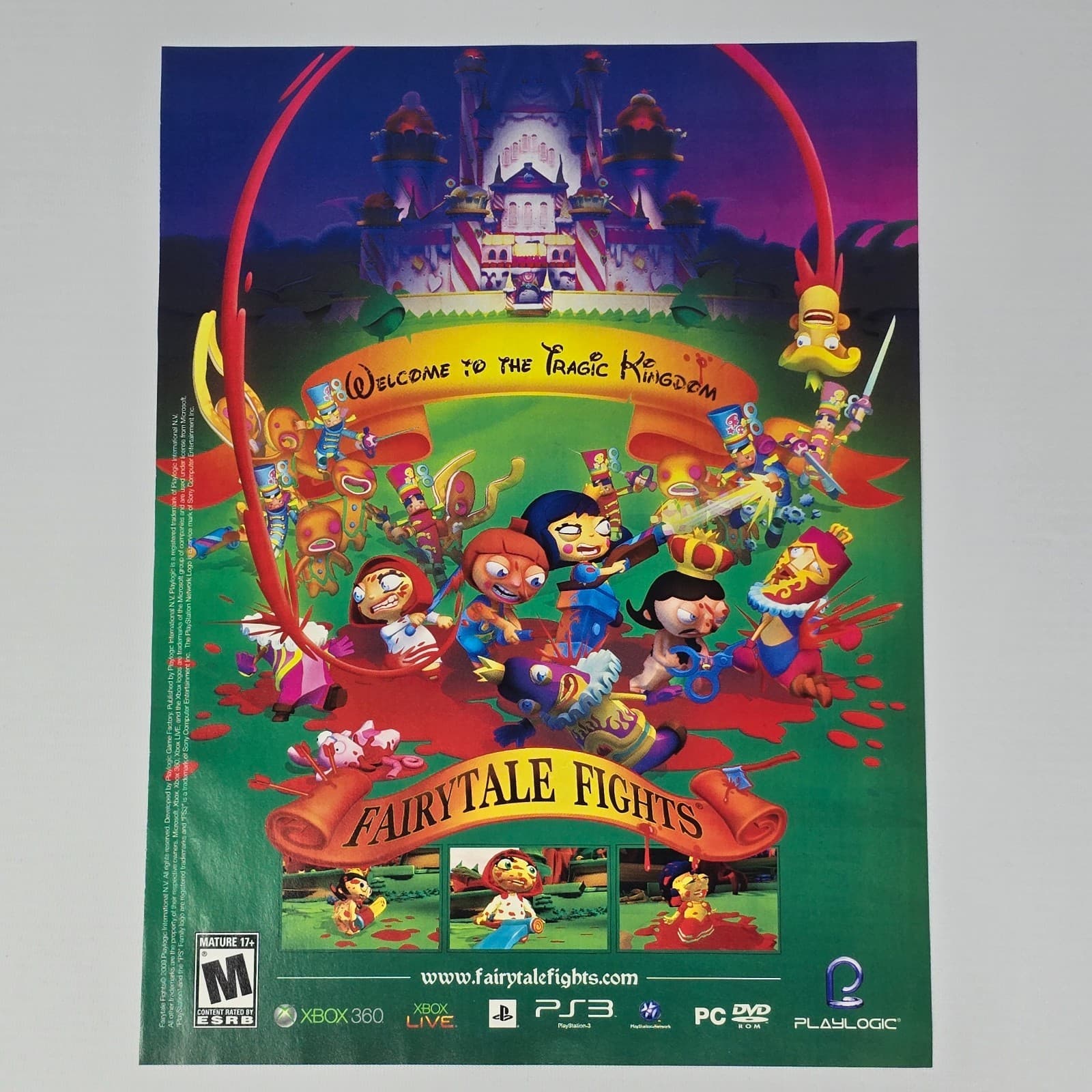 Fairytale Fights Xbox 360 PlayStation 3 PS3 PC Kingdom Print Ad/Poster