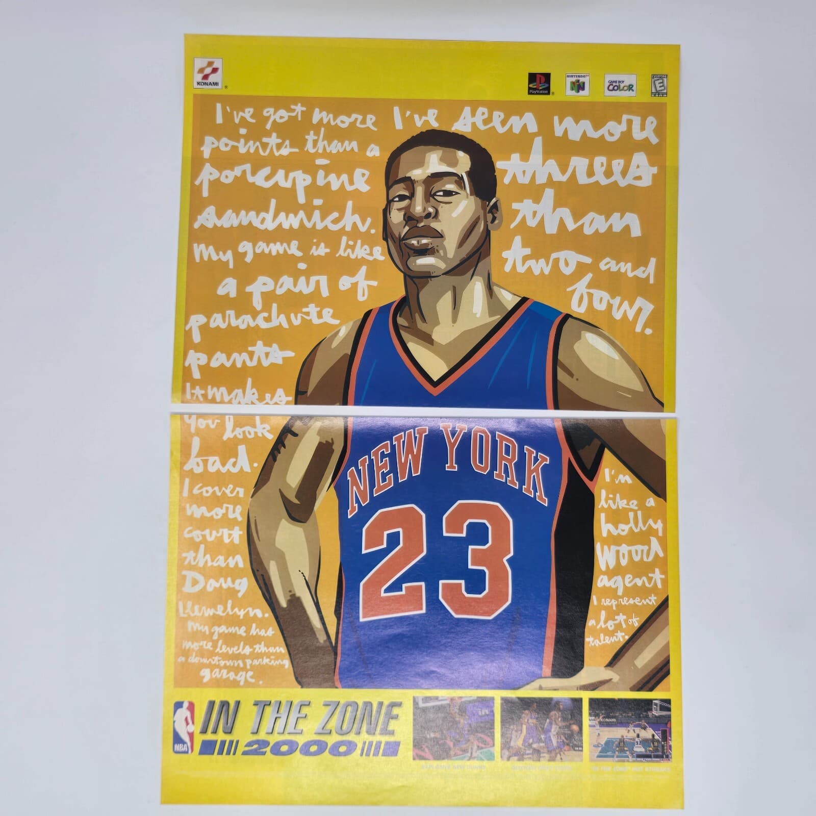 NBA In The Zone 2000 PS1 N64 GameBoy Color Got More Print Ad/Poster Promo Art