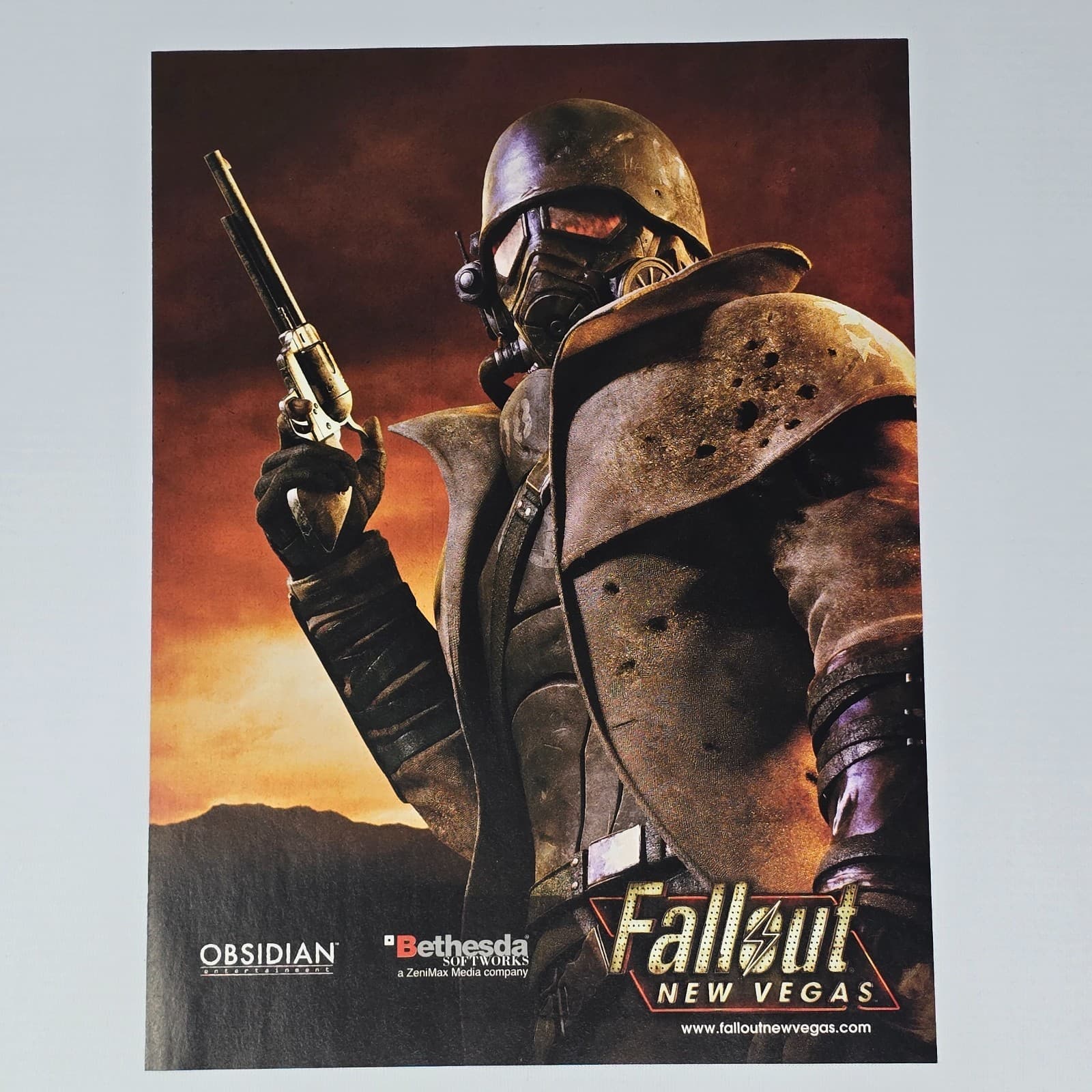 Fallout New Vegas Xbox 360 PlayStation 3 PS3 PC Obsidian Print Ad/Poster