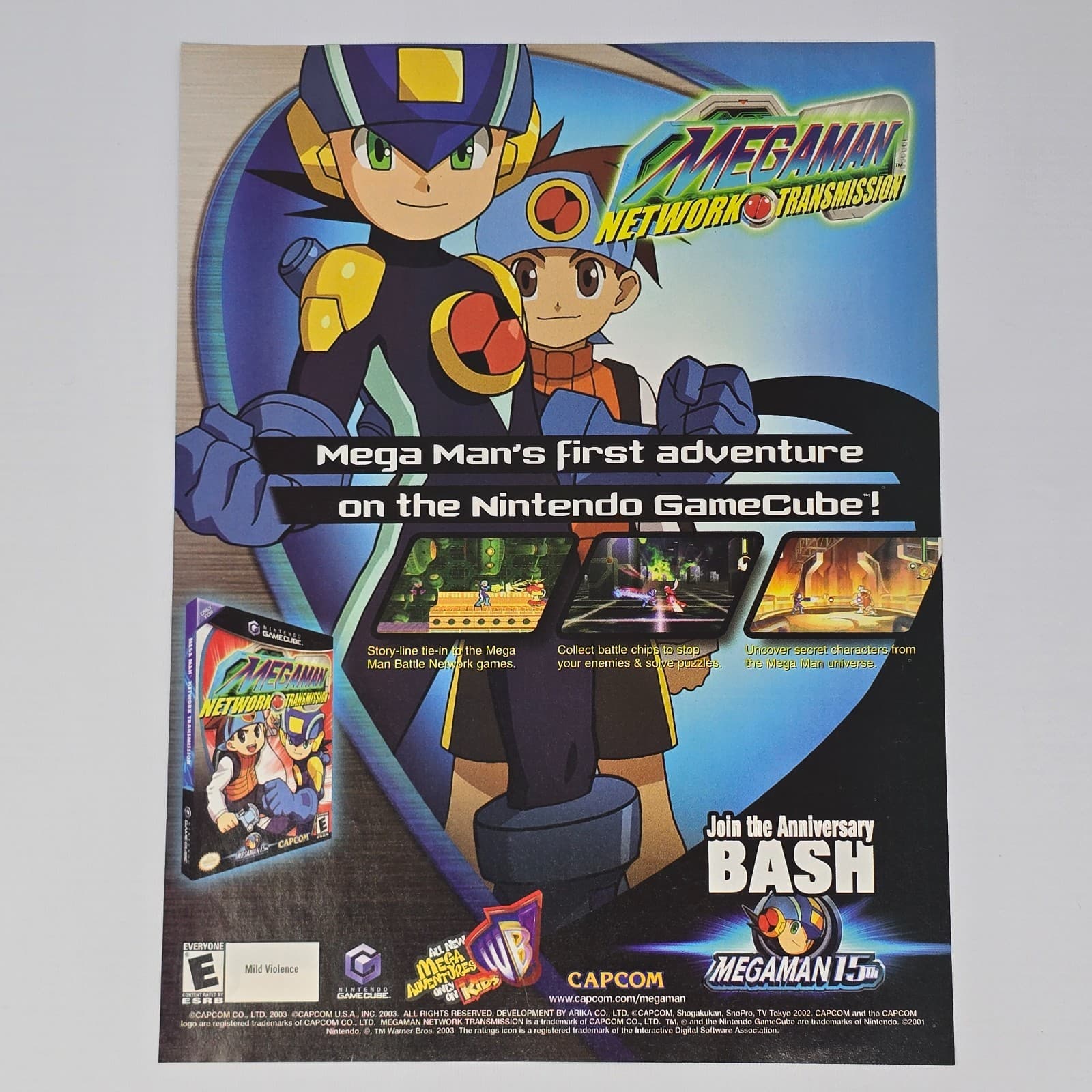 Megaman Network Transmission Nintendo GameCube Adventure Print Ad/Poster