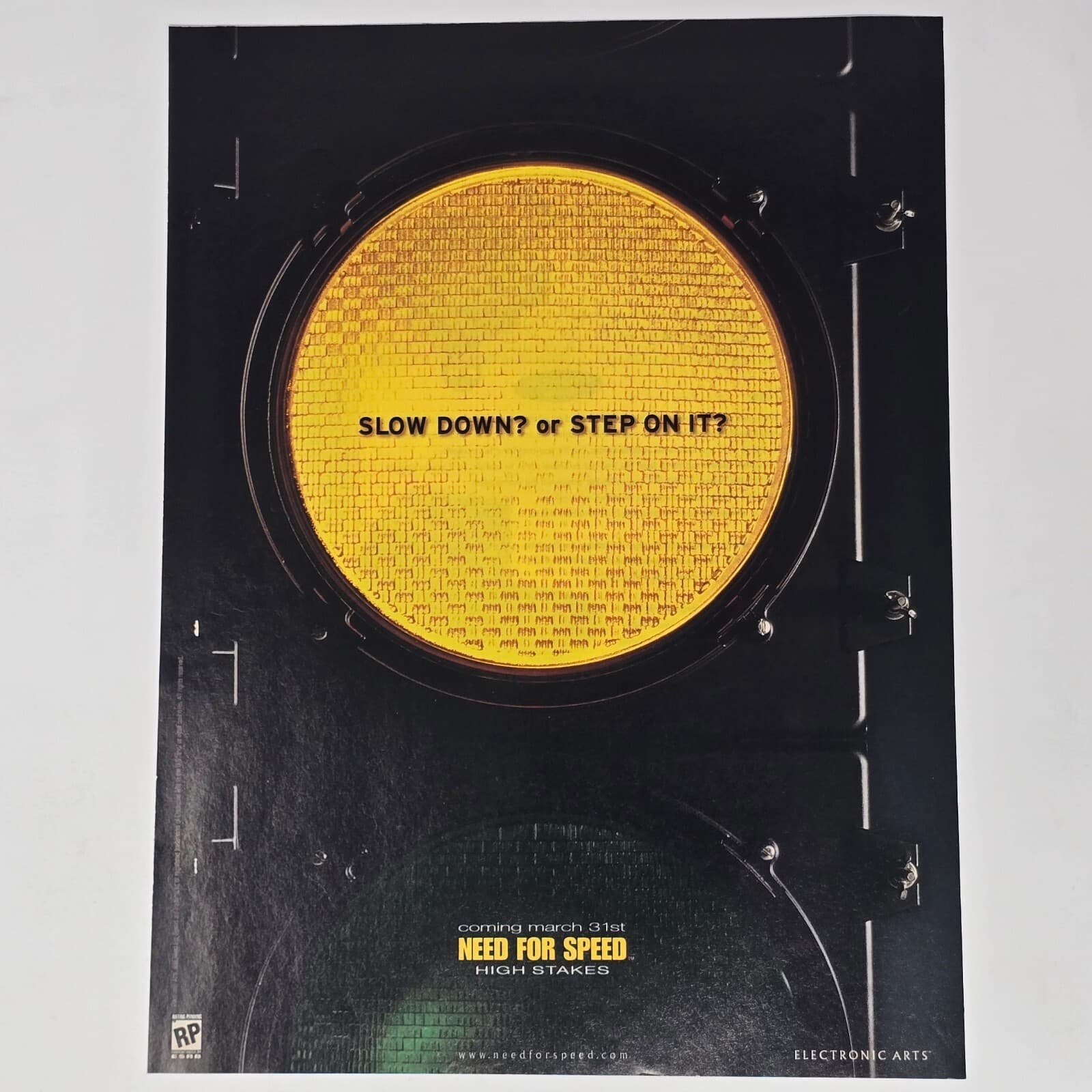 Need For Speed High Stakes PlayStation 1 PS1 PC Slow Print Ad/Poster Promo Art
