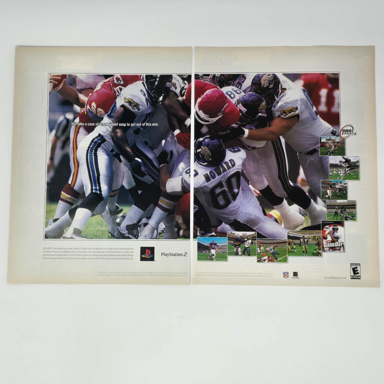 NFL GameDay 2002 Sony PlayStation 2 PS2 Chunky Beef Print Ad/Poster Promo Art