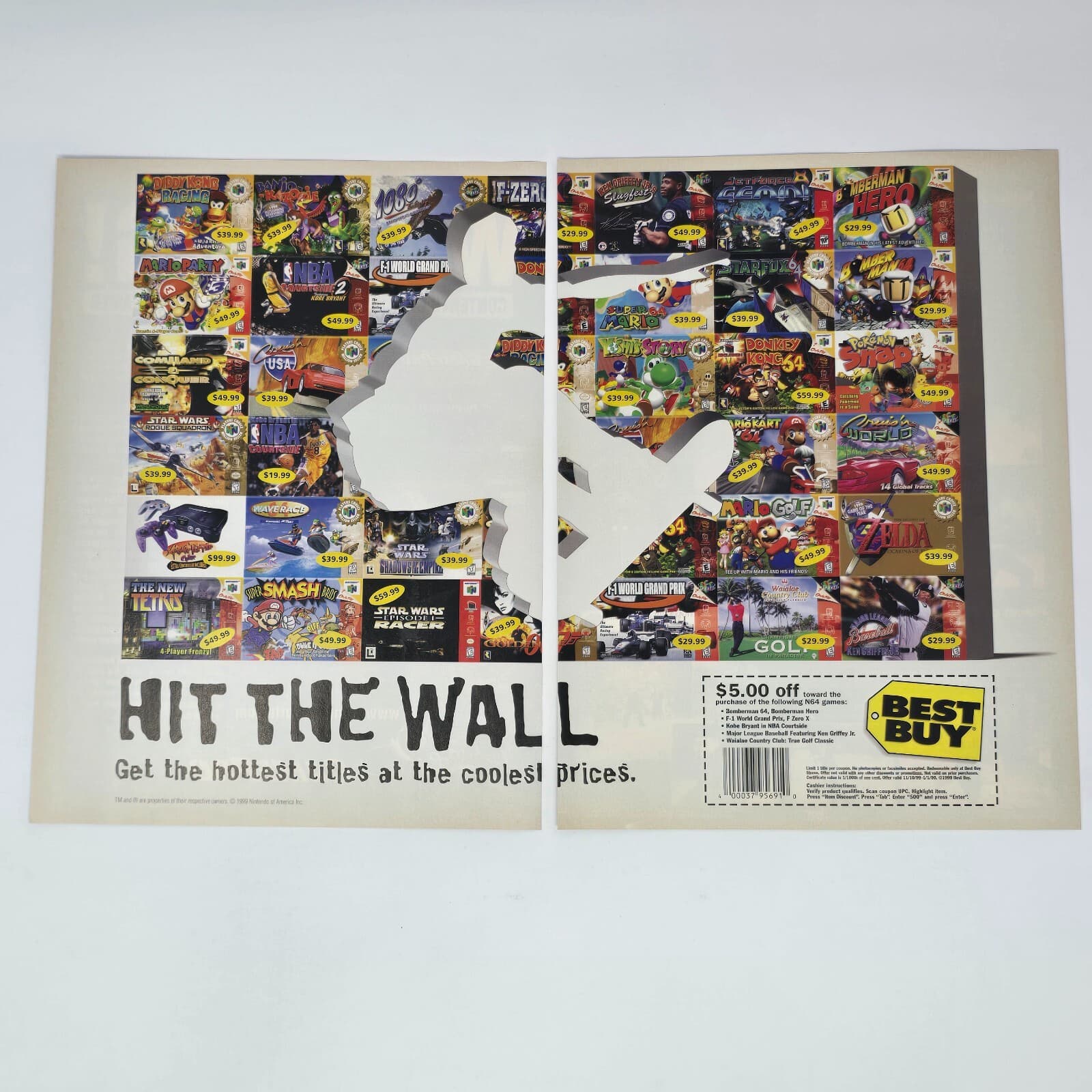 Nintendo 64 N64 Best Buy Mario Donkey Kong Pokémon Hit Print Ad/Poster Promo Art