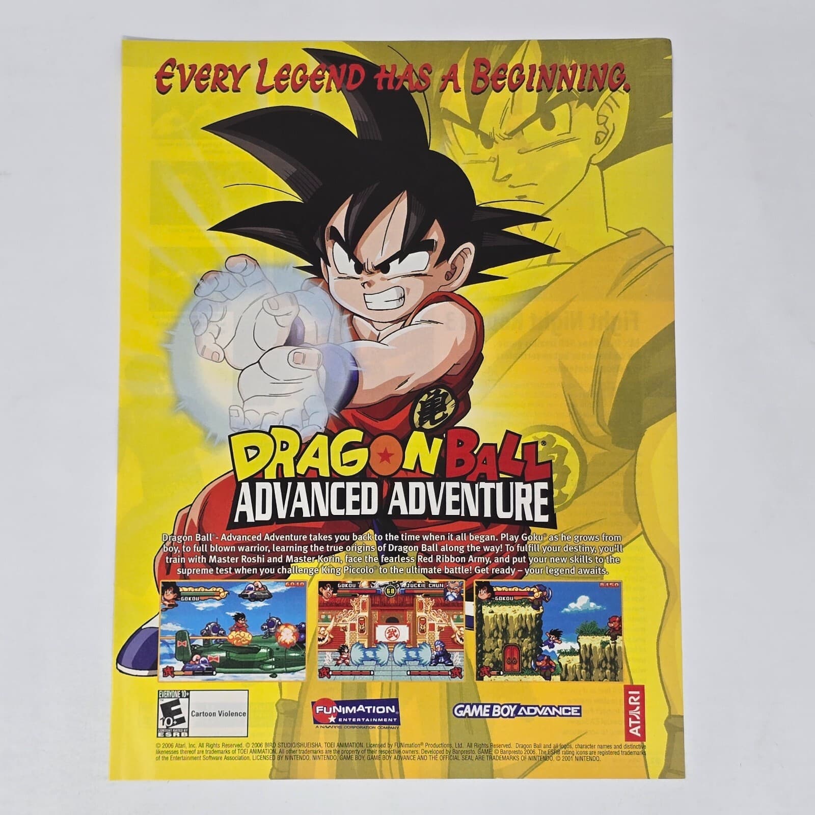 Dragon Ball Advanced Adventure GameBoy Advance Legend Print Ad/Poster Art