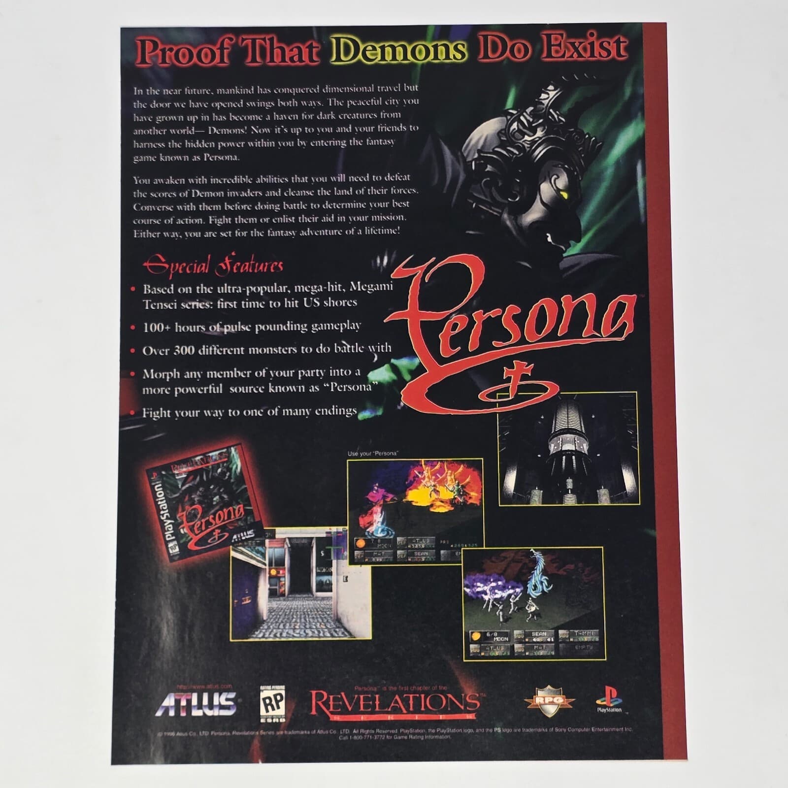 Persona Revelations PlayStation 1 PS1 Portable PC Print Ad/Poster Promo Art