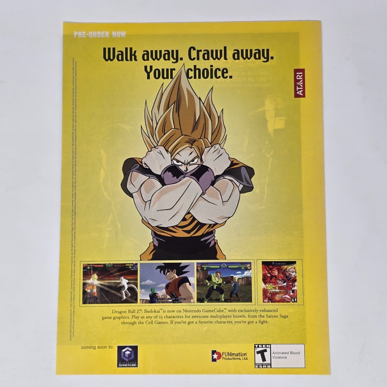 Dragon Ball Z Budokai Nintendo GameCube Your Choice Print Ad/Poster Art