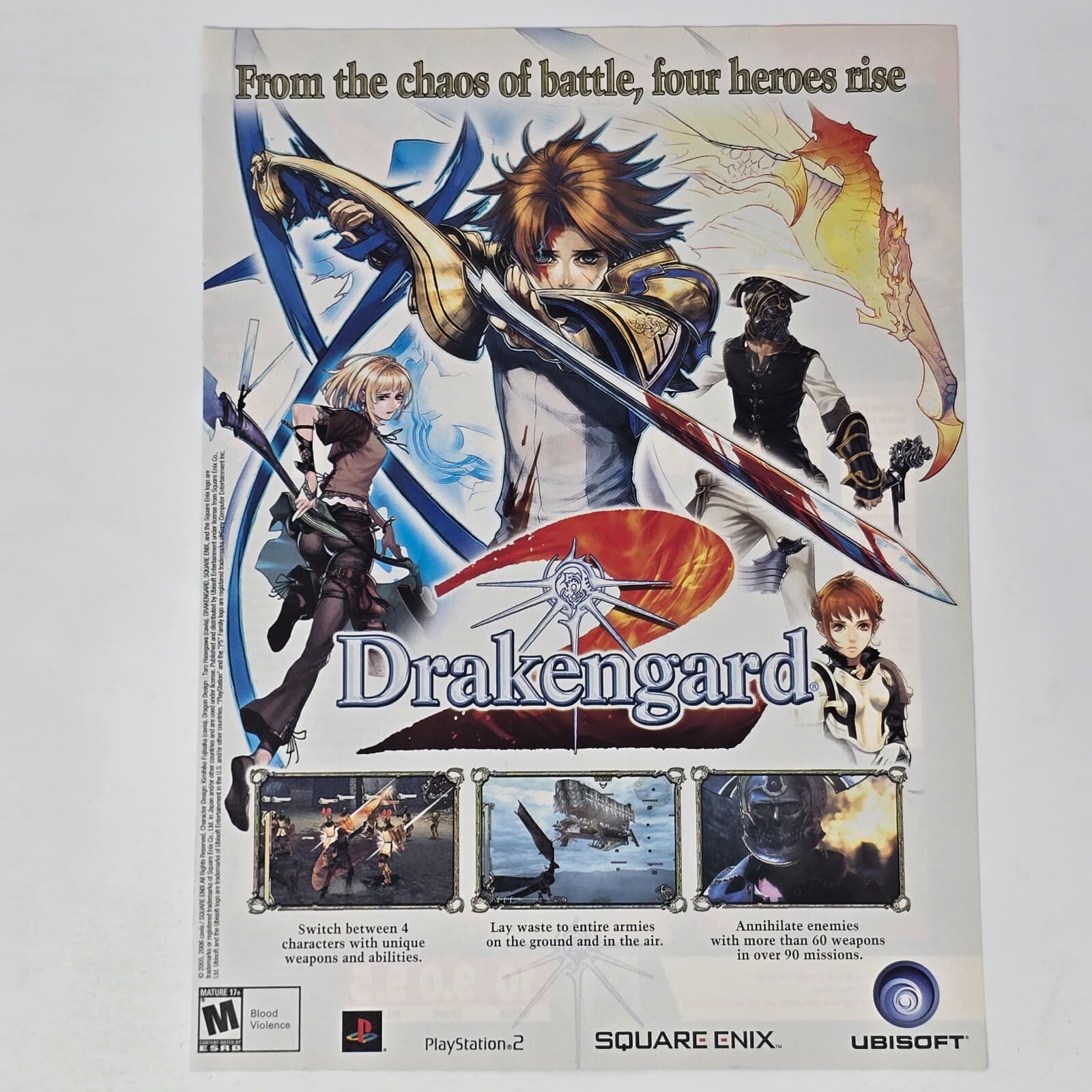 Drakengard 2 PlayStation 2 PS2 Chaos Print Ad/Poster Art
