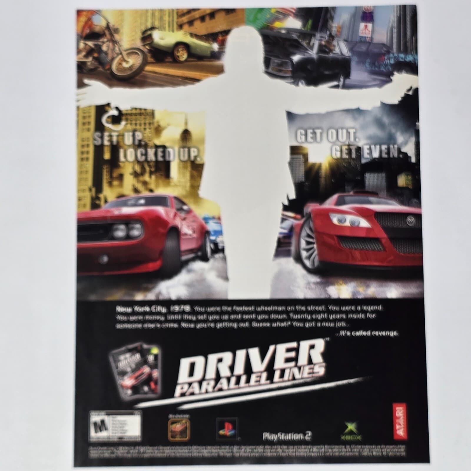 Driver Parallel Lines PlayStation 2 PS2 Xbox Set Up Print Ad/Poster Art