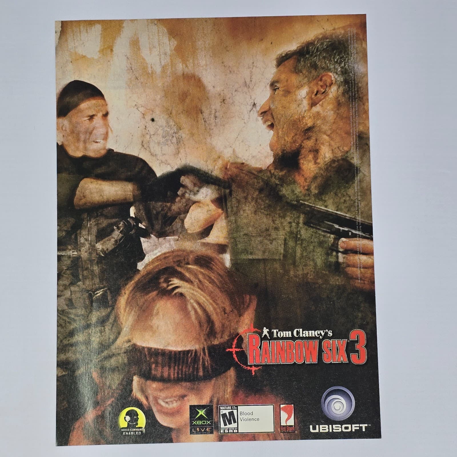 Rainbow Six 3 Microsoft Xbox Clancy's Print Ad/Poster