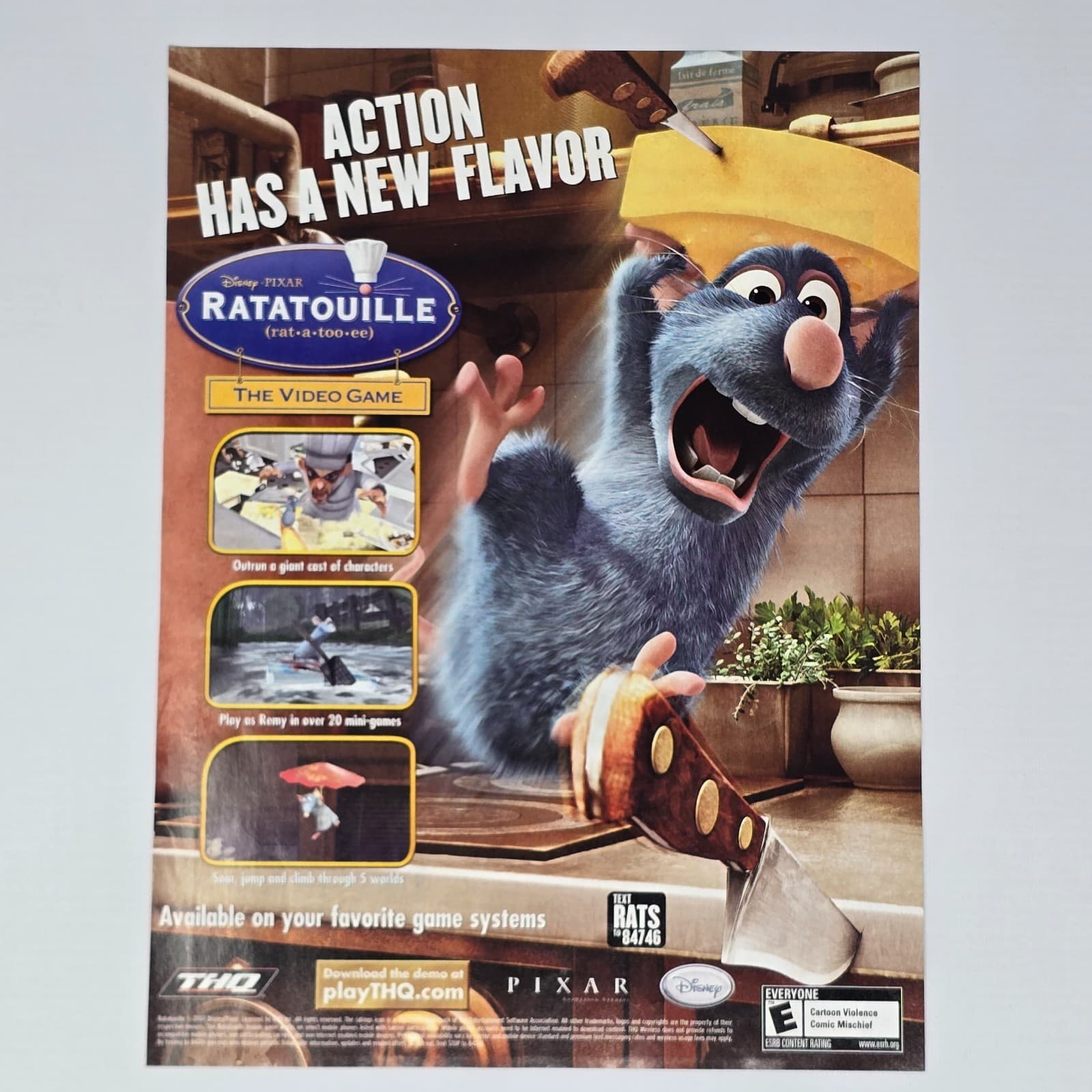 Ratatouille The Video Game Xbox 360 PS3 Wii NDS New Flavor Print Ad/Poster