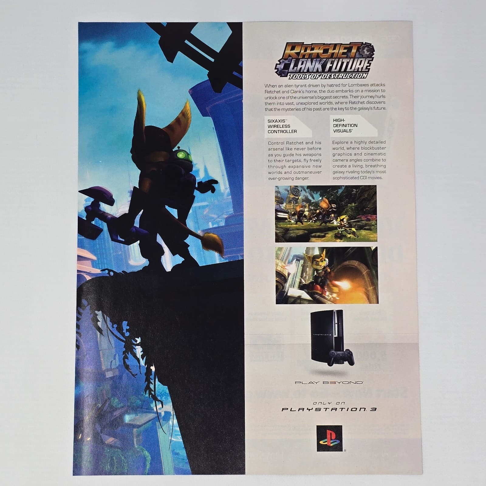 Ratchet & Clank Future Tools Of Destruction PS3 Arsenal Print Ad/Poster