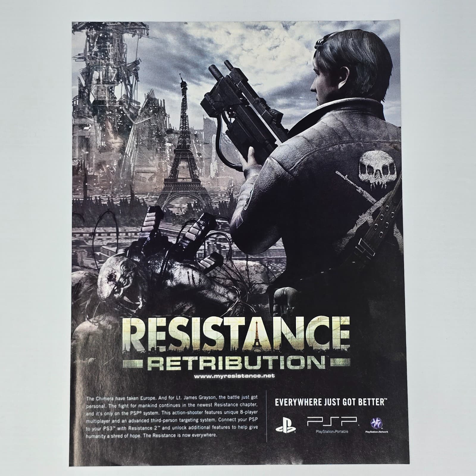 Resistance Retribution PSP Taken Europe Print Ad/Poster