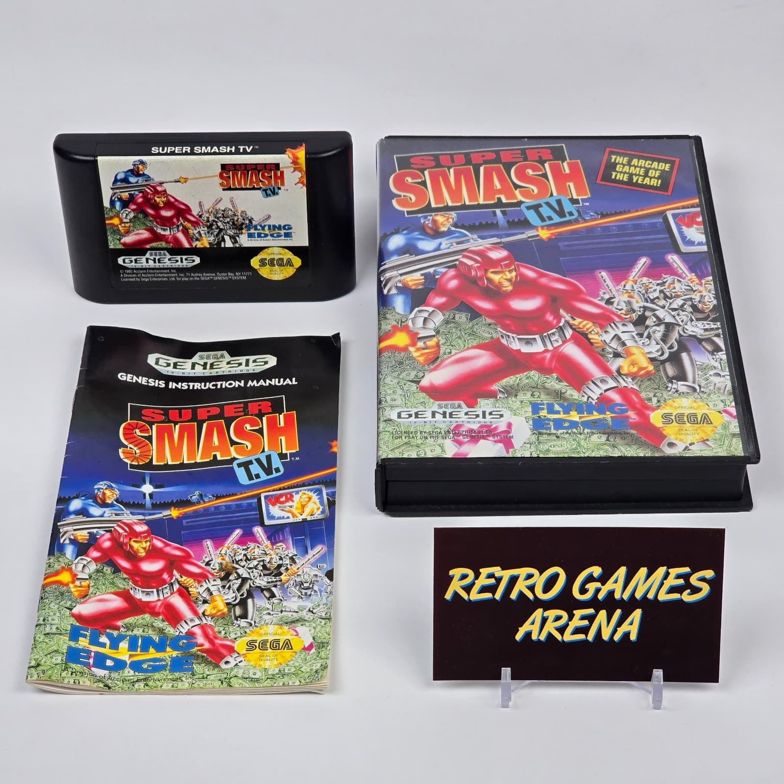 Super Smash T.V. TV (Sega Genesis) CIB COMPLETE